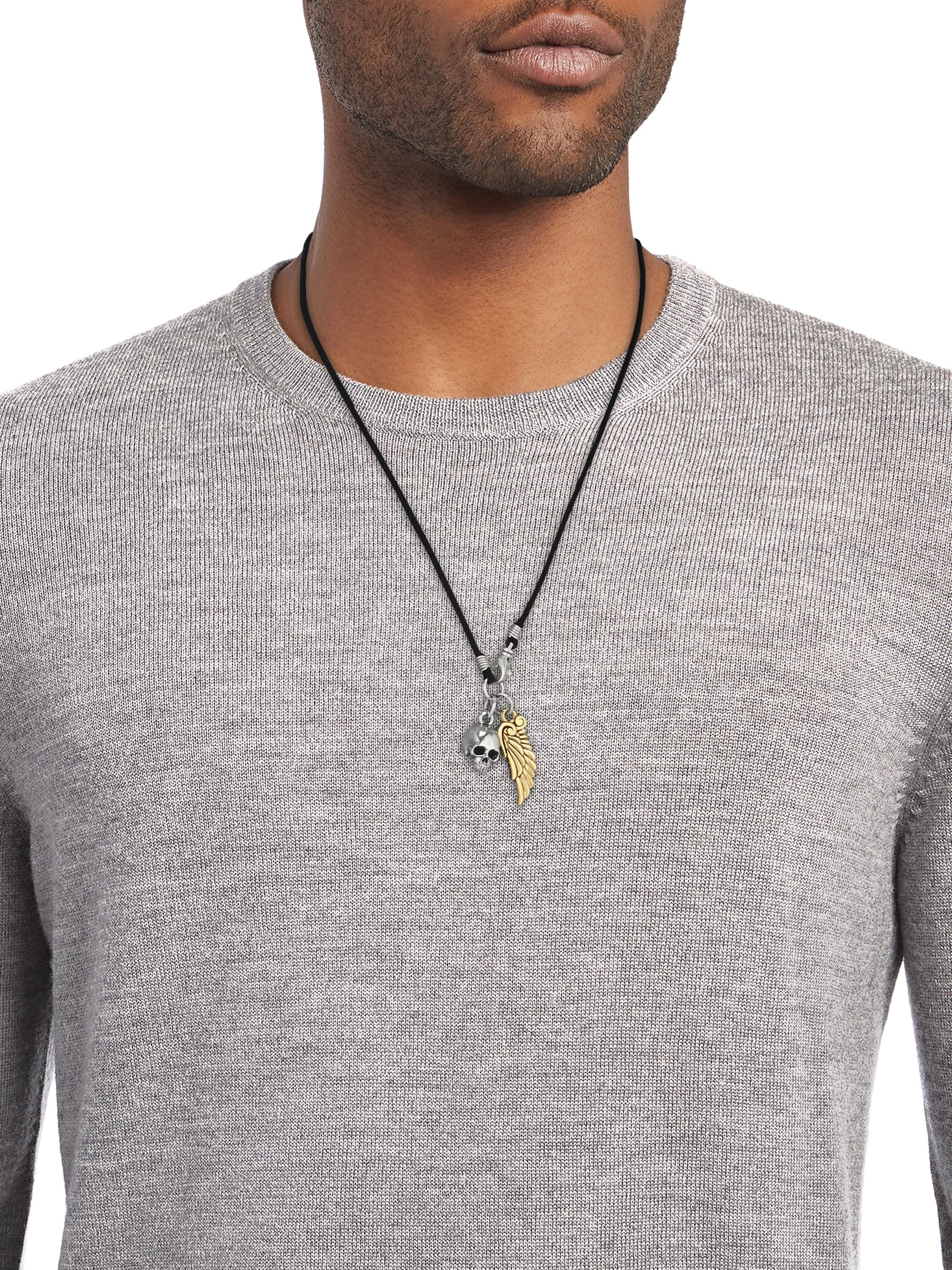 King Baby Studio Two-Tone Skull & Wing Pendant | Saks Fifth Avenue