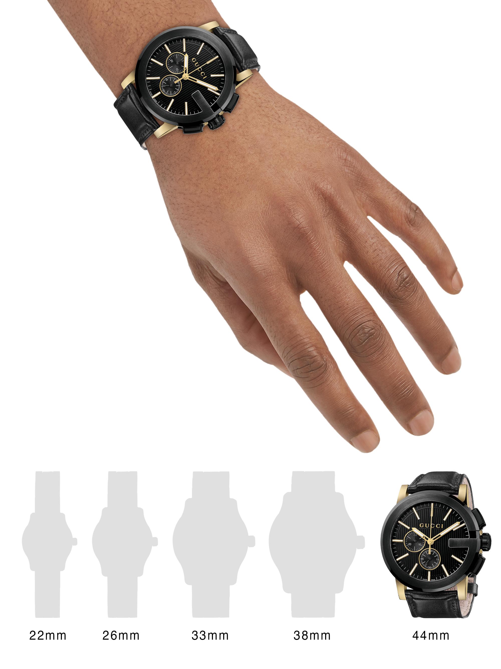 Gucci G-Chrono Collection PVD & Leather Strap Watch | Saks Fifth