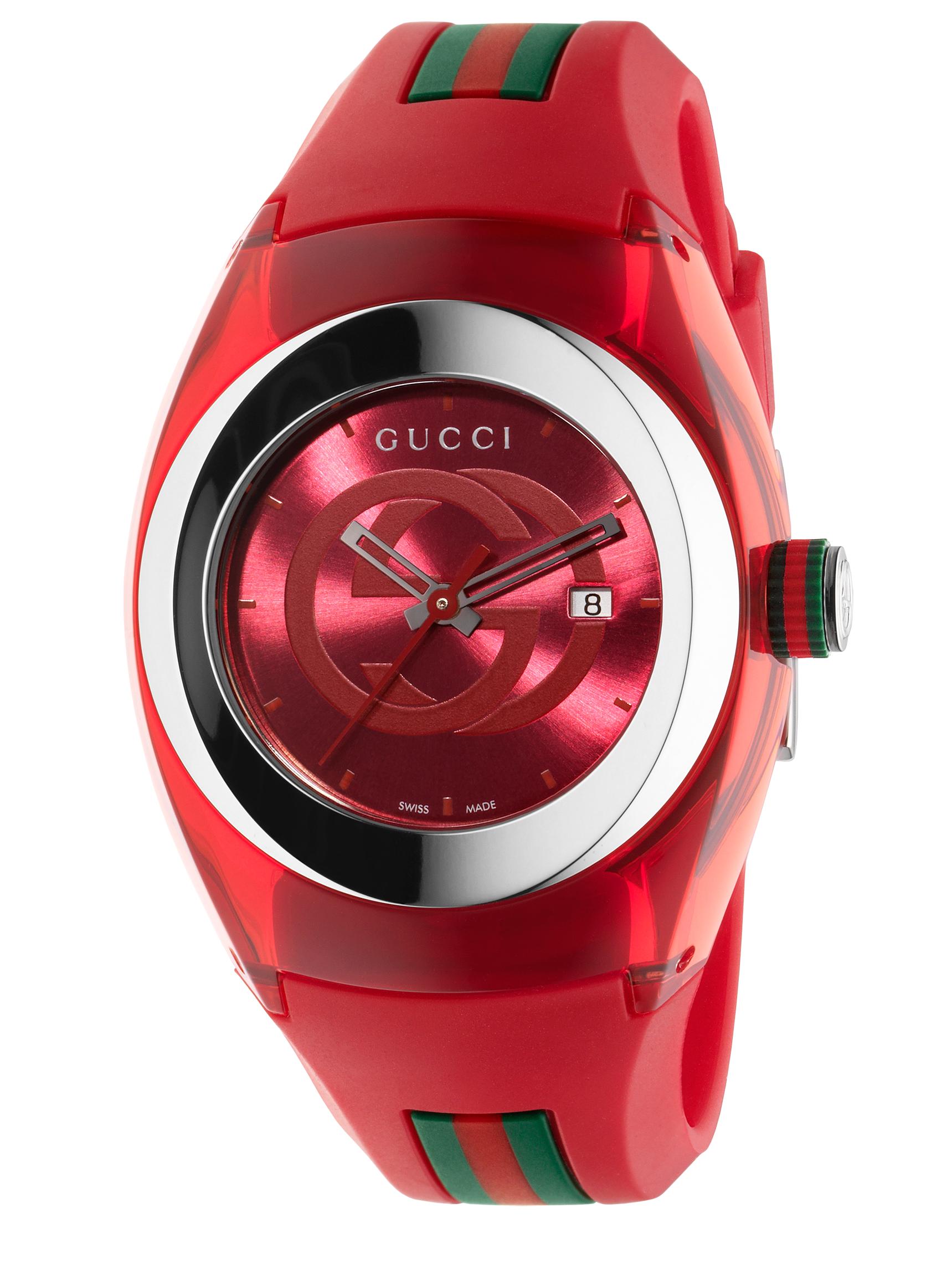 Gucci Men's Sync Stainless Steel Rubber Watch - Red