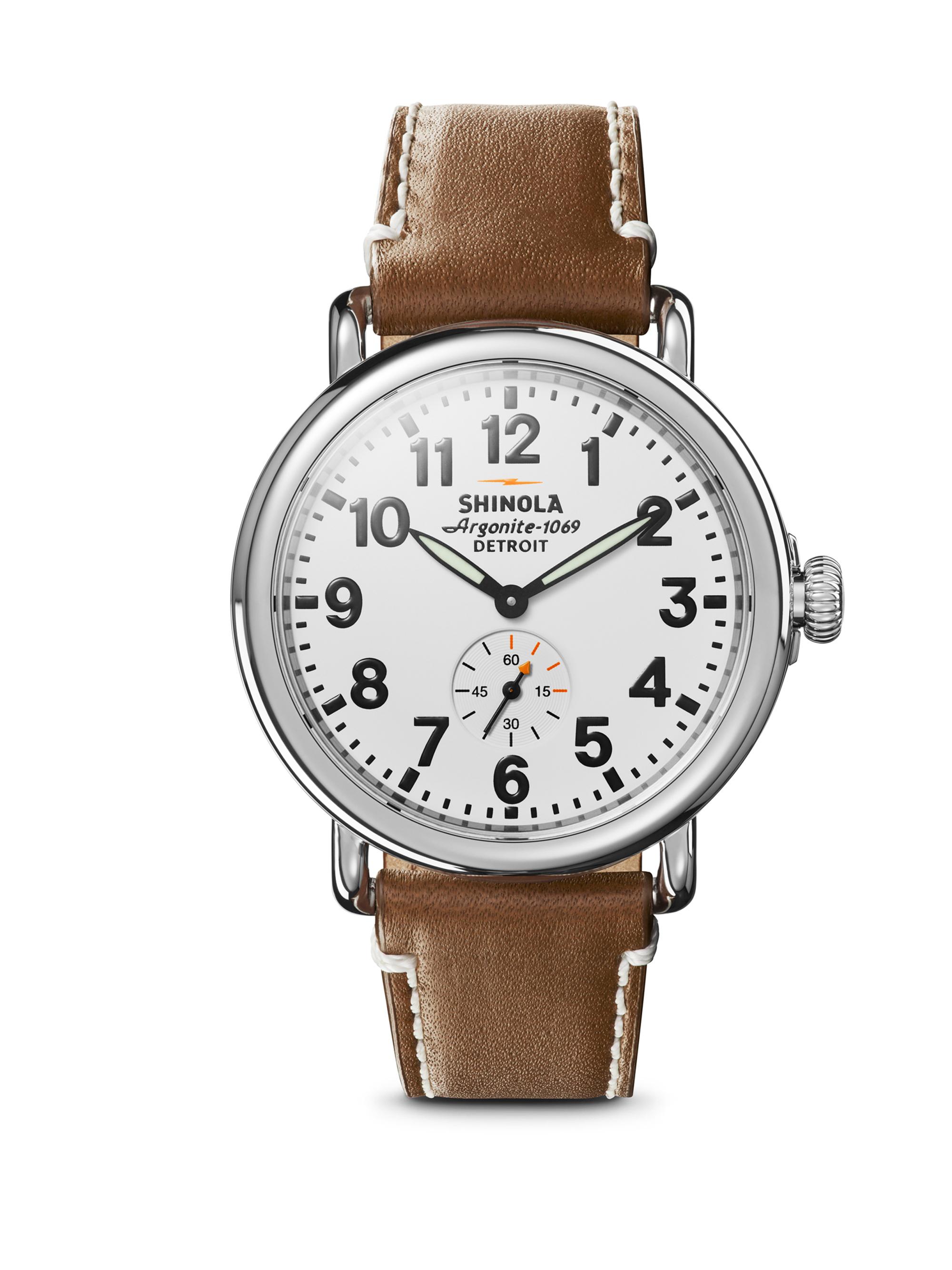 Shinola Men's Runwell Stainless Steel Watch - Brown White