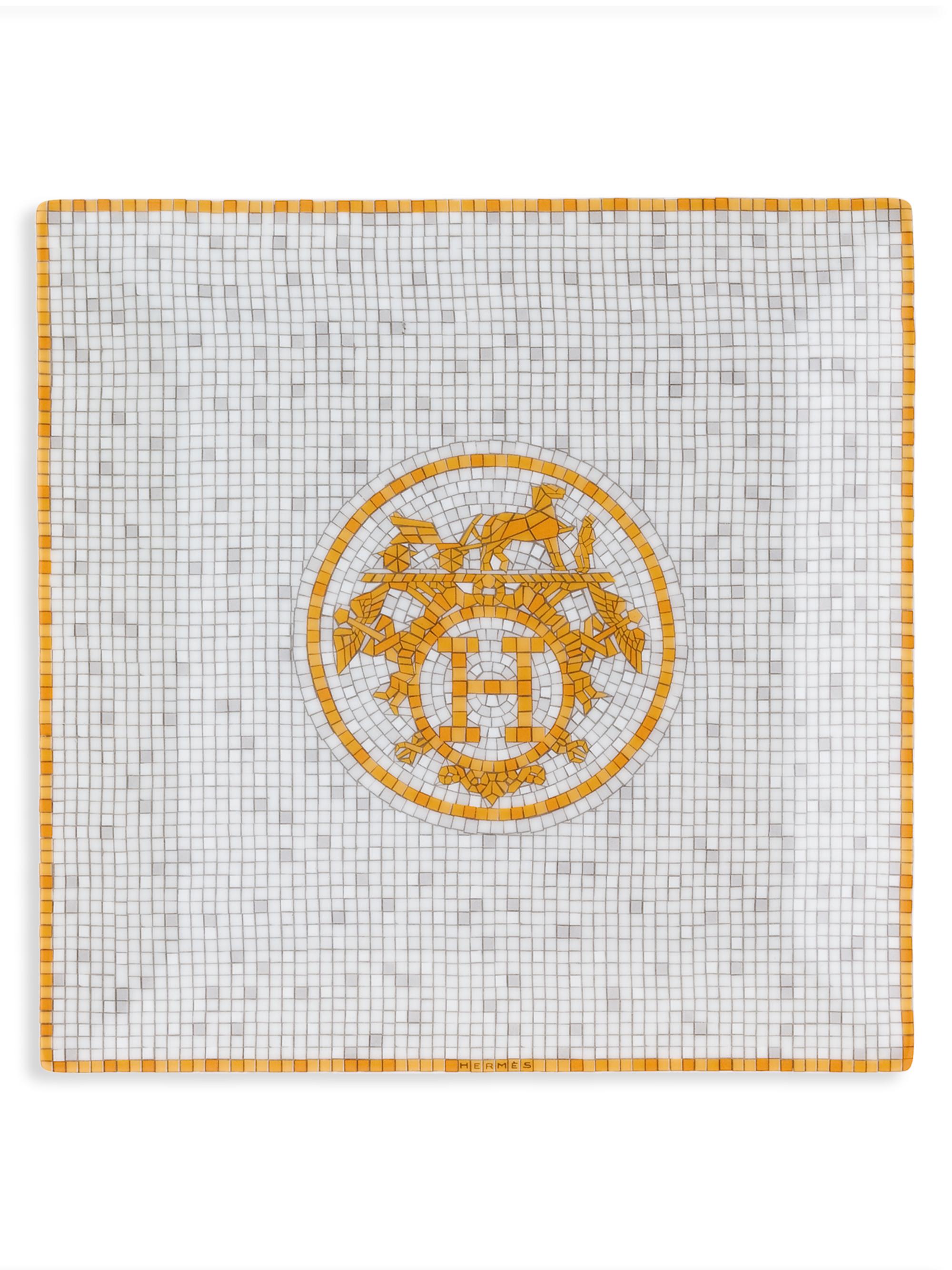 La Table Hermes Mosaïque Au 24 Gold Square Plate