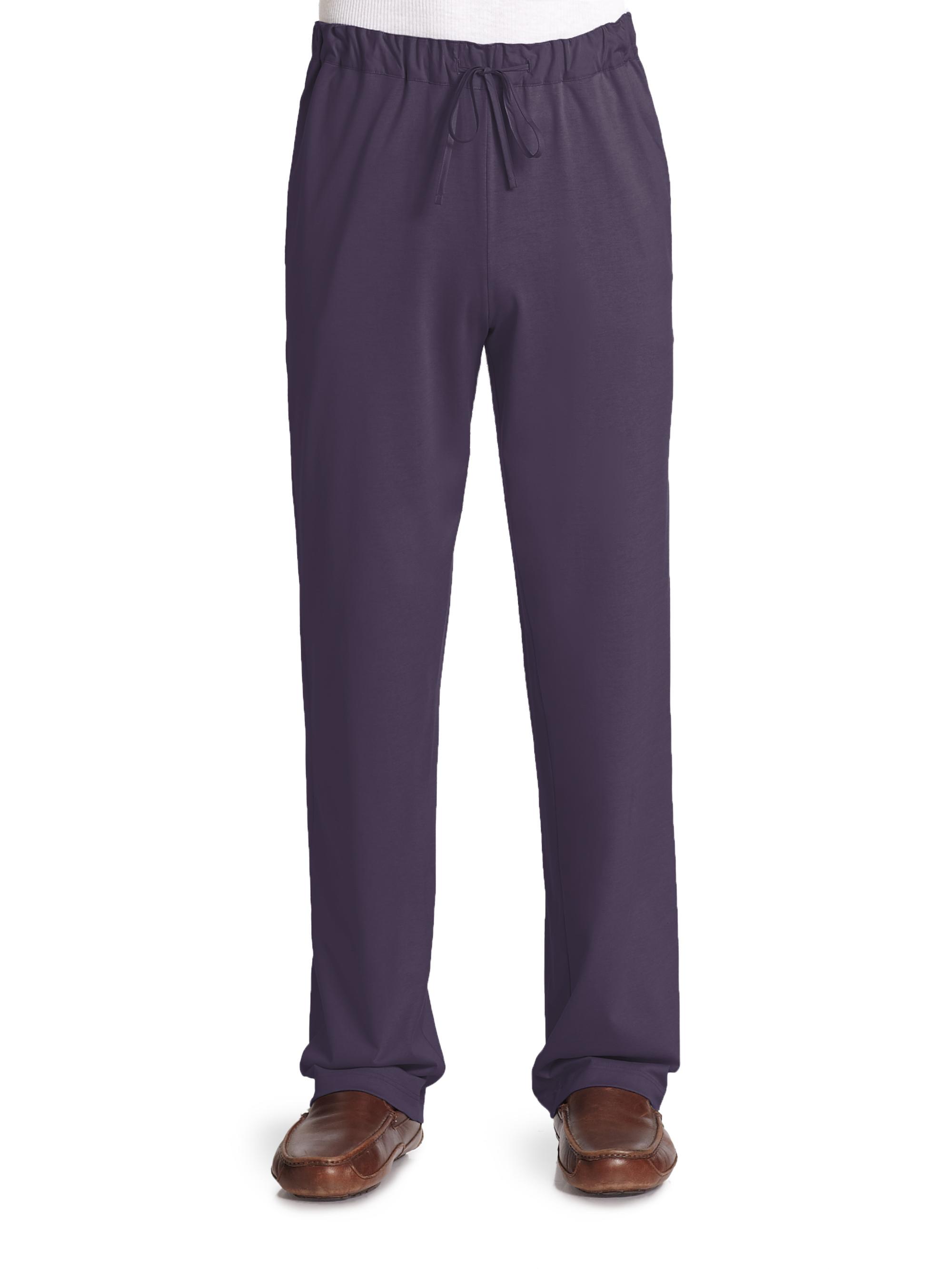 Hanro Men's Night & Day Knit Lounge Pants - Black Iris
