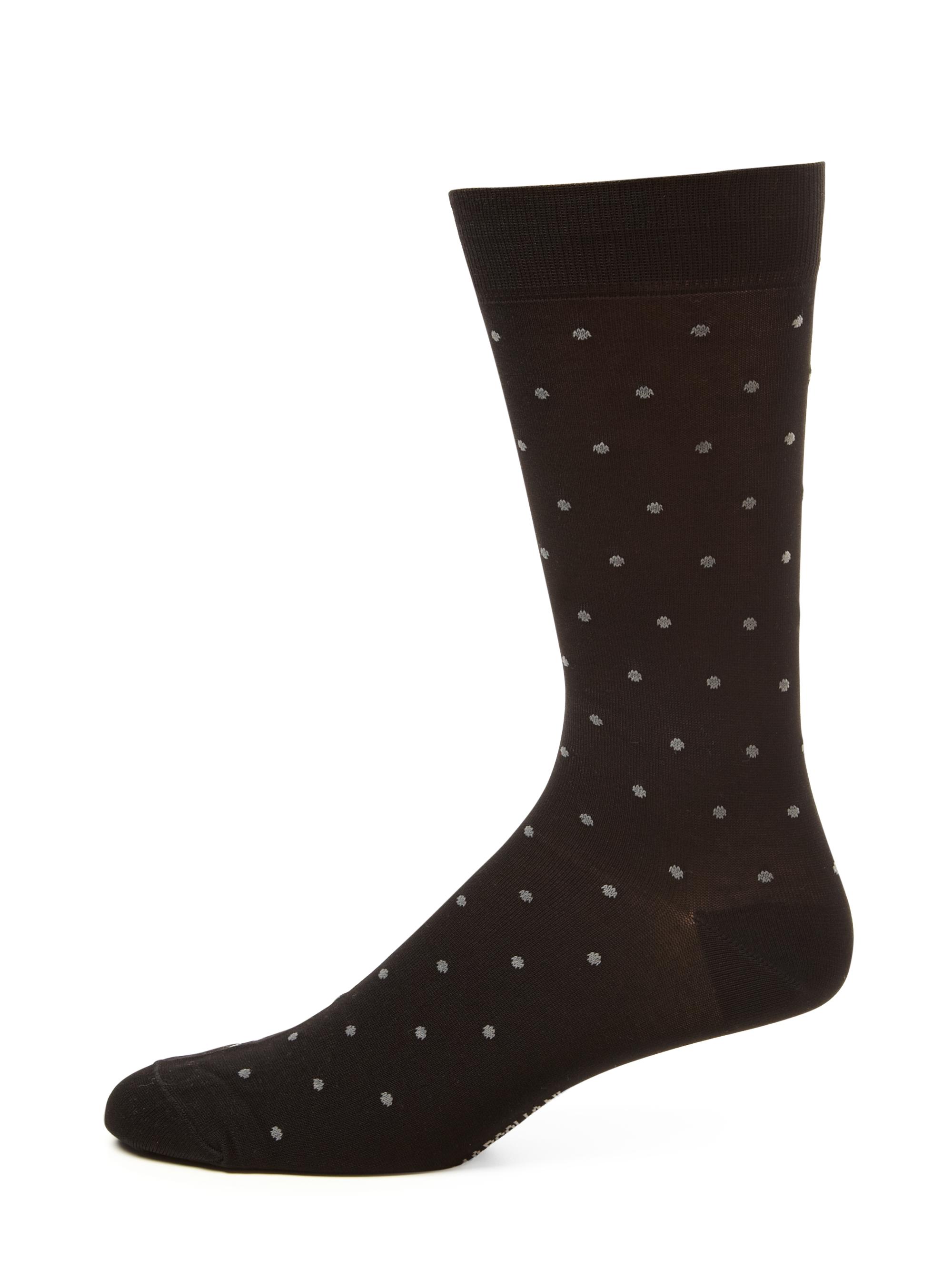 Marcoliani Dot Print Socks - Black
