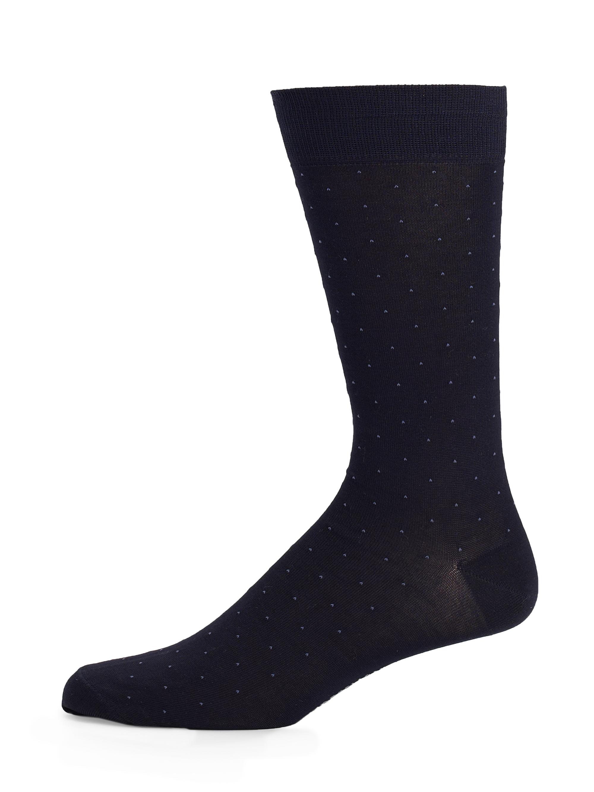 Marcoliani Pin-Dot Pima Cotton Socks - Black