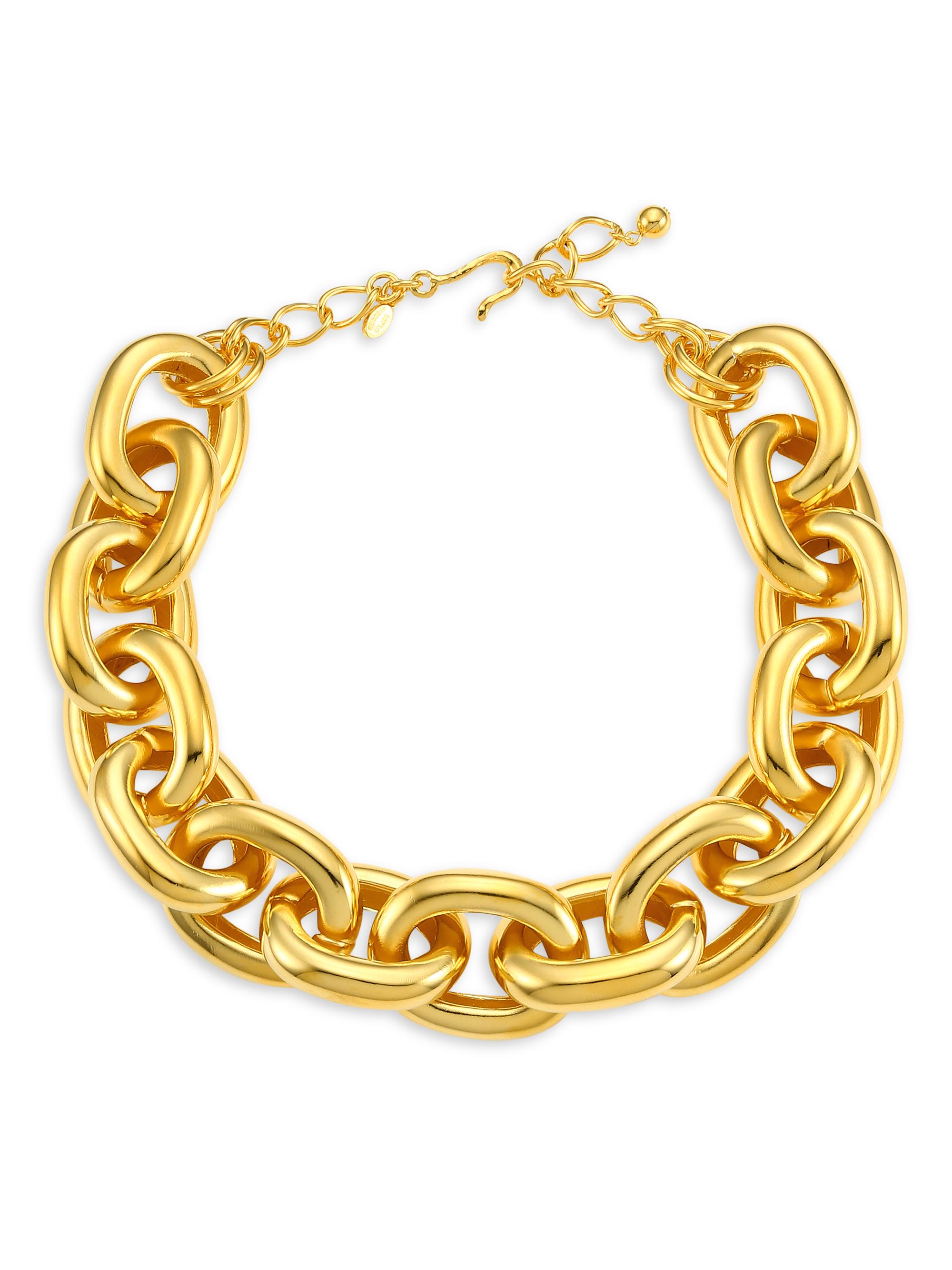 Kenneth Jay Lane Women's Polished Link Necklace - Polished Gold