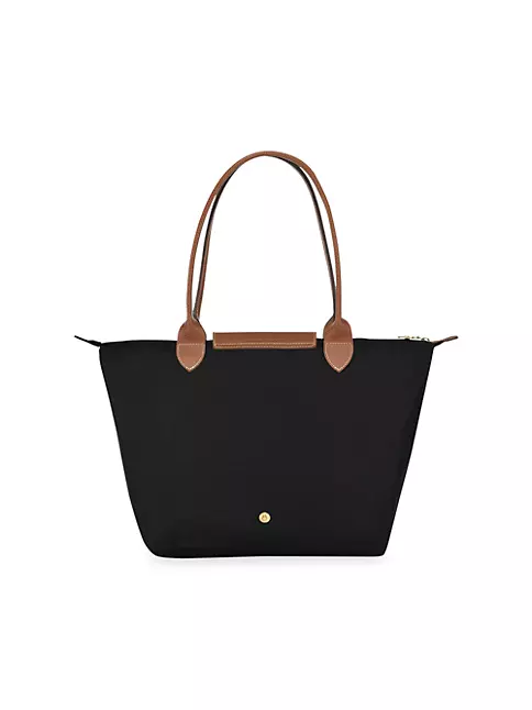 Longchamp, Bags, Longchamp Black Nylon Le Pliage Hobo Bag