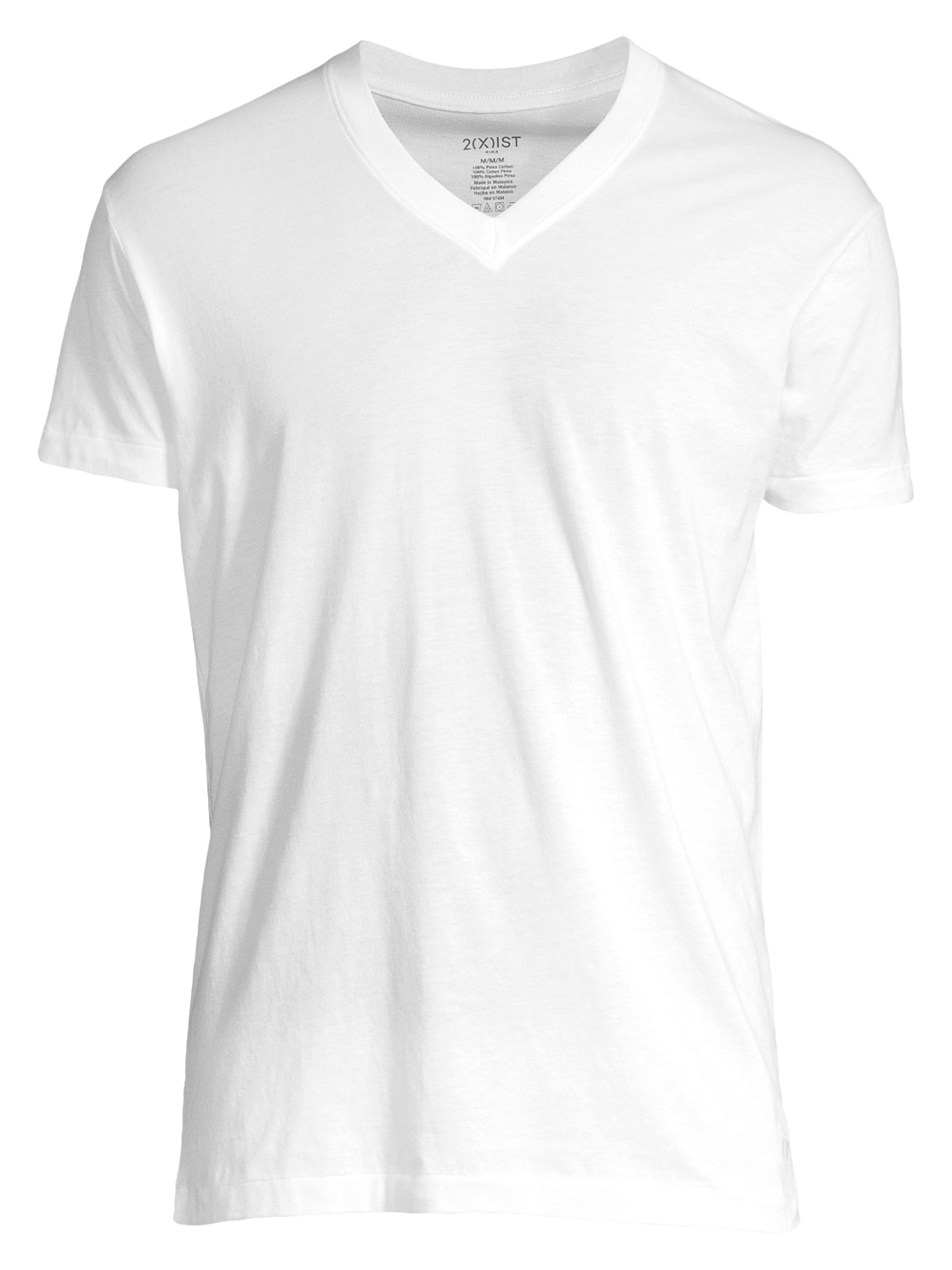 2XIST Men's Pima Cotton V-Neck Tee - White