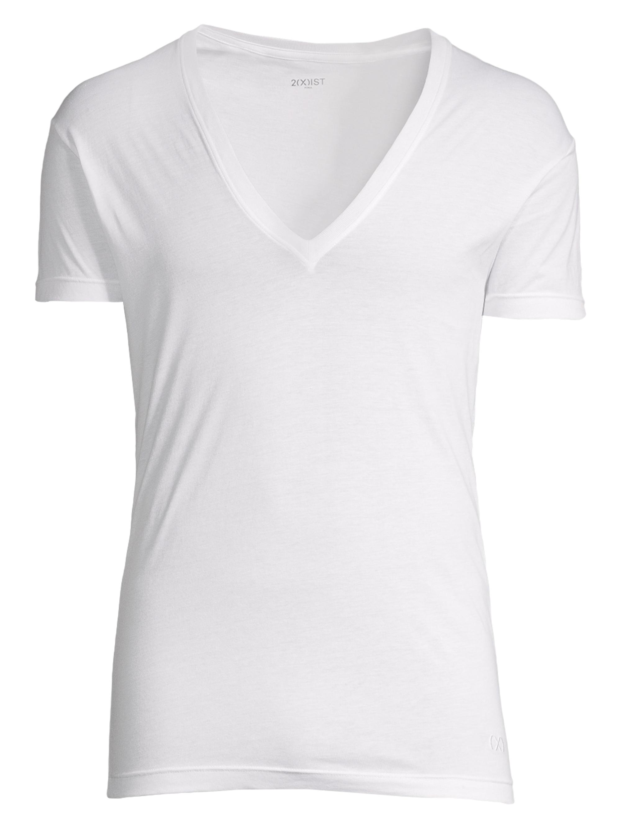 2XIST Men's Pima Cotton Slim-Fit V-Neck Tee - White