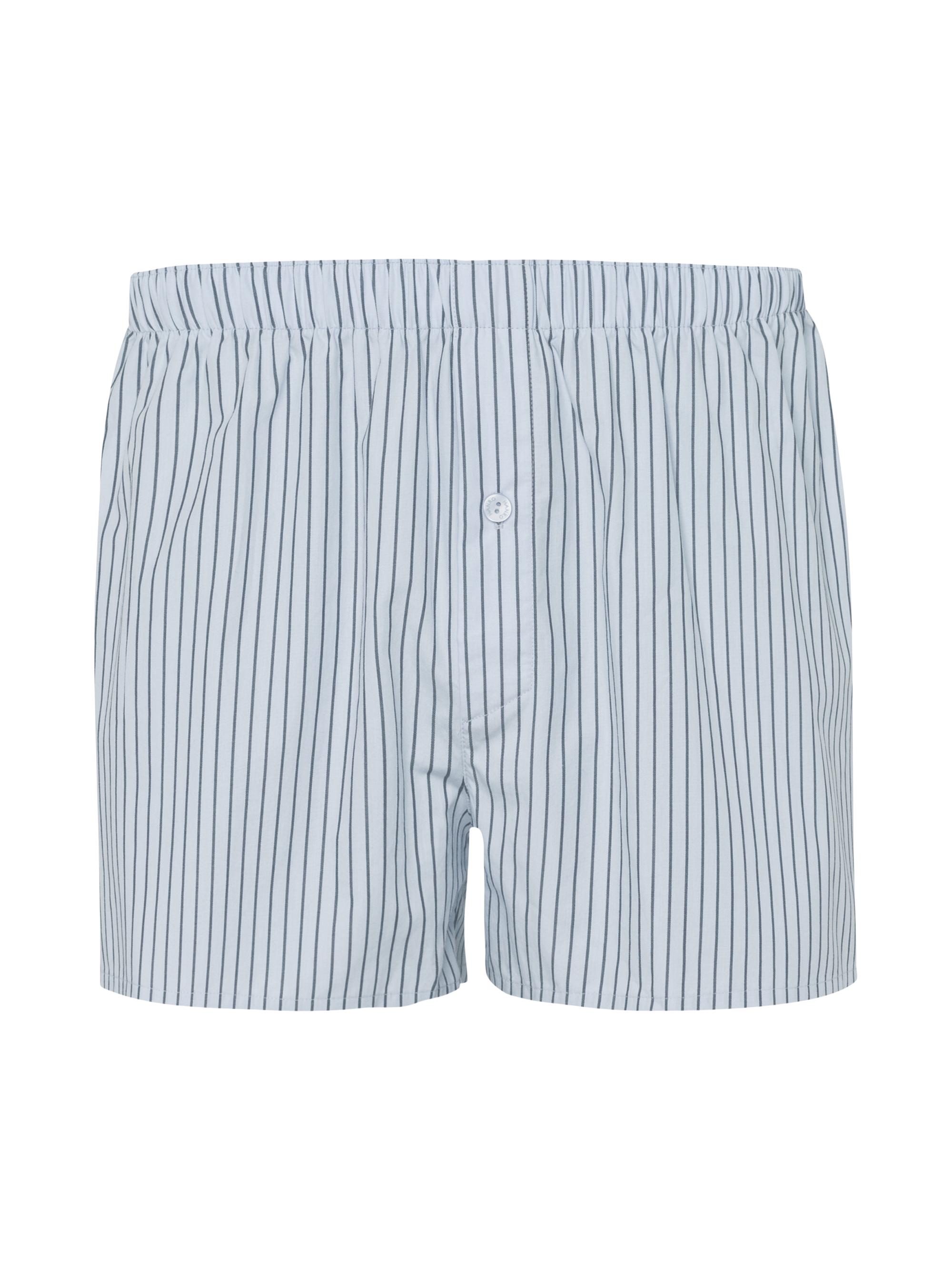 Hanro Fancy Woven Boxers - Light Grey Stripe