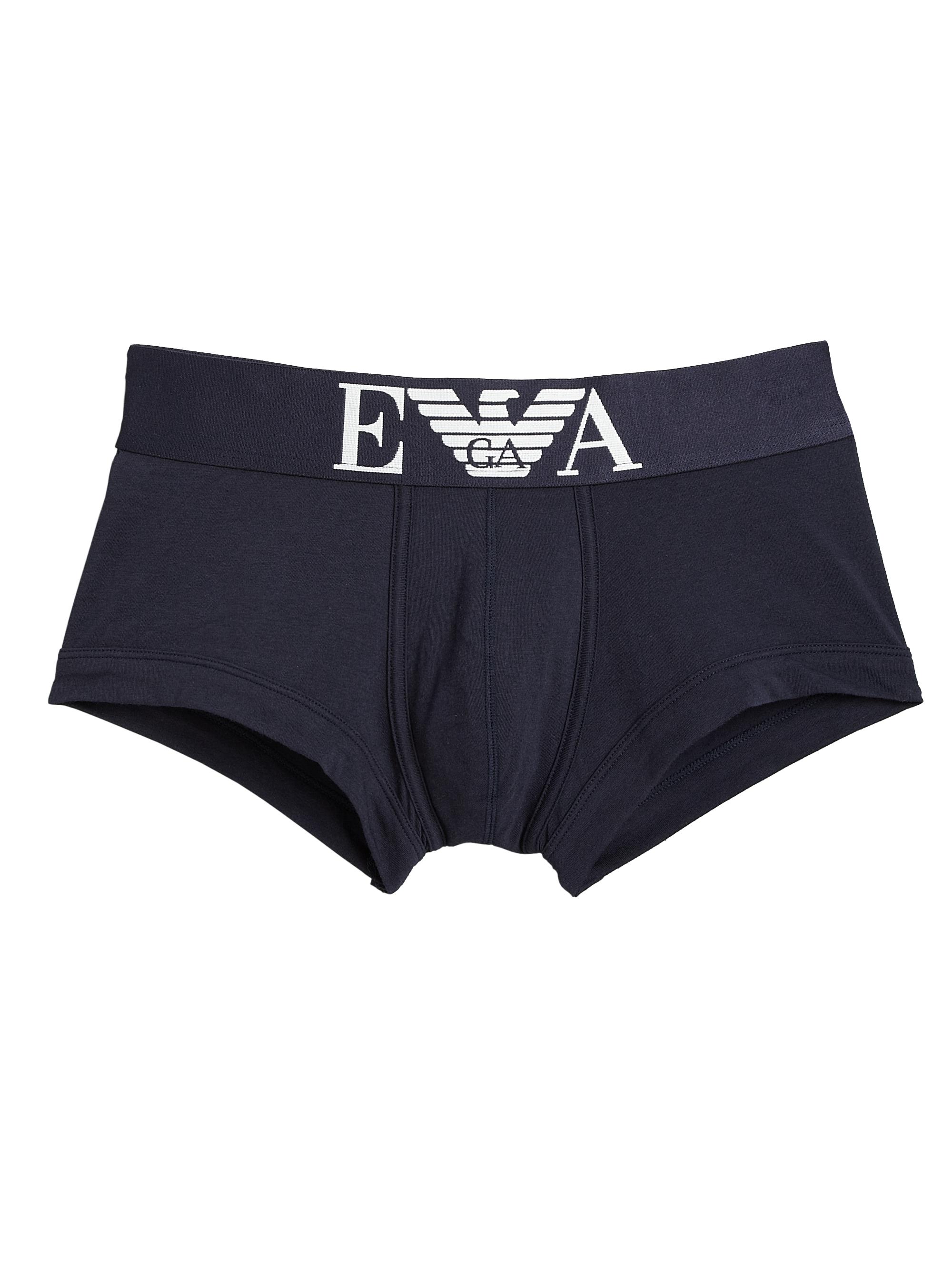 Emporio Armani Men's Stretch Cotton Trunks - Navy