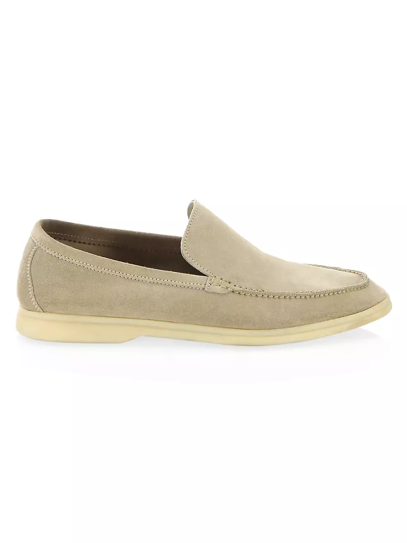 Loro Piana Summer Walk Beige Suede Loafers - Size US10.5 Mens For