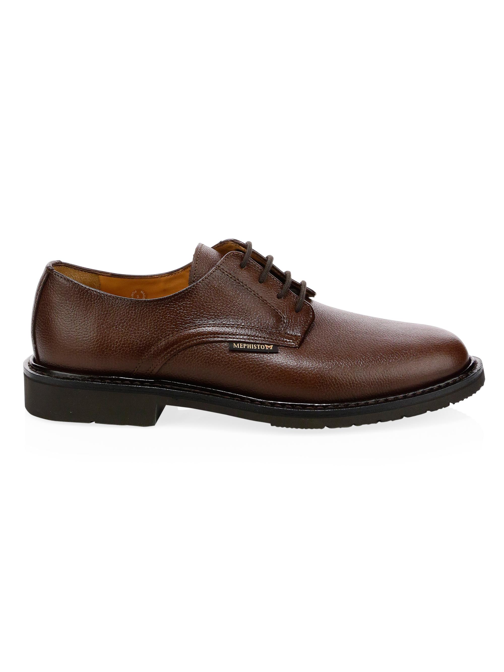 Mephisto Men's Polished Pebbled Leather Oxfords - Chestnut