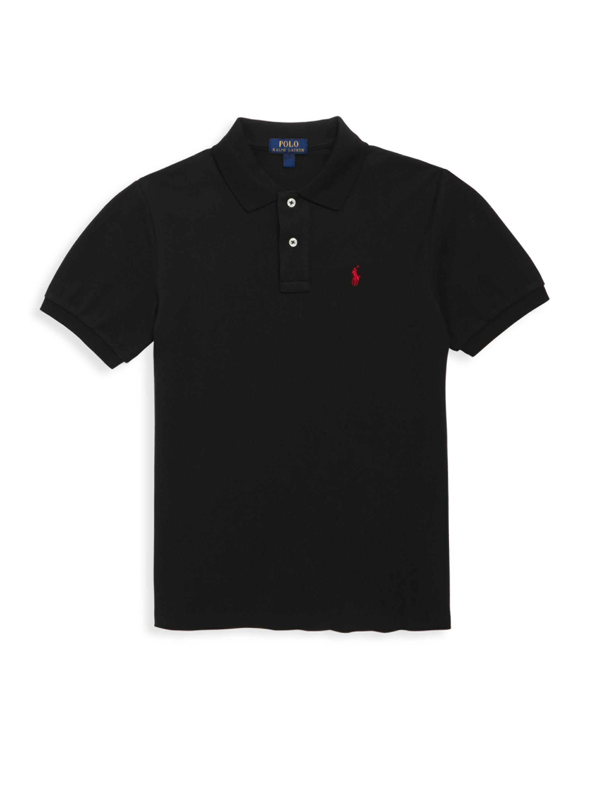 Polo Ralph Lauren Little Boy's & Boy's Classic Mesh Knit Polo - Black