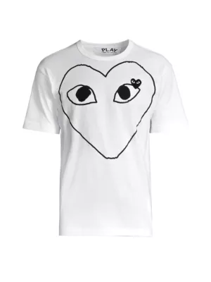 Comme Des Garçons Shirt graphic-print cotton shirt - White