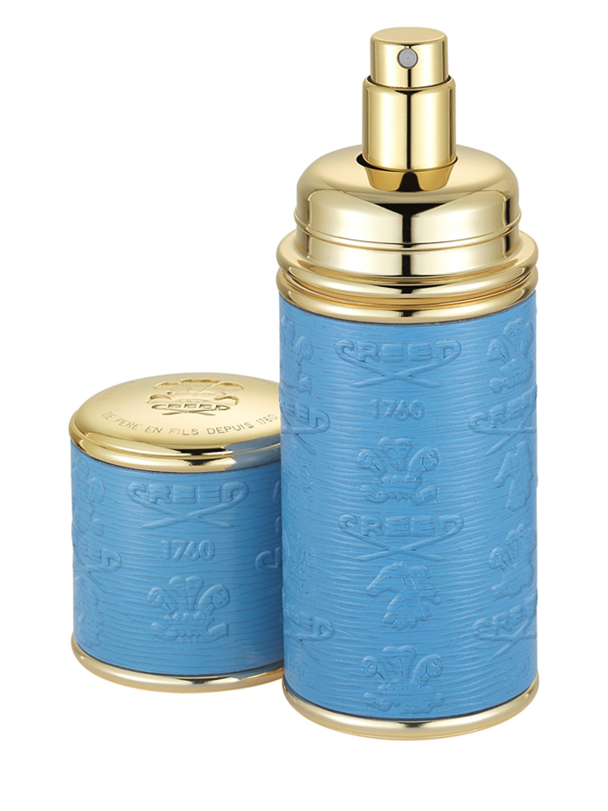 Creed Blue with Gold Trim Leather Deluxe Atomizer
