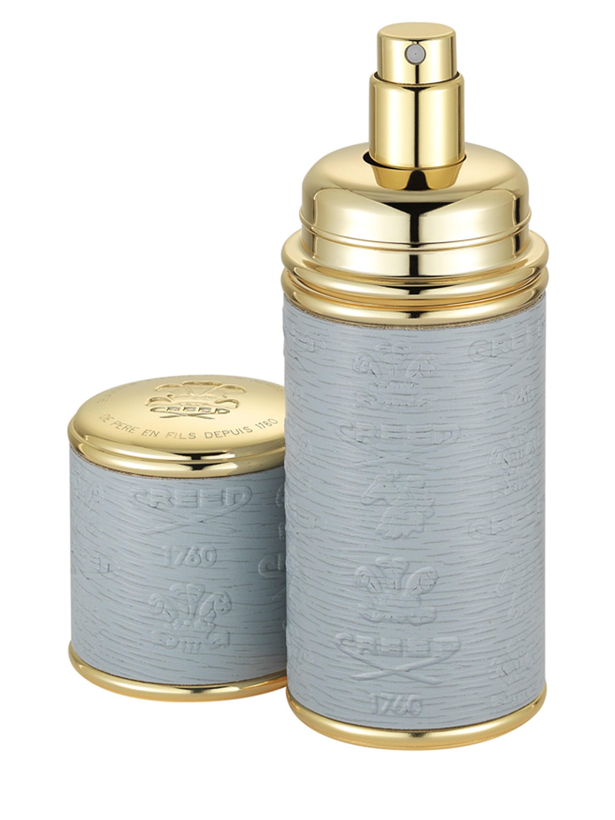 Creed Grey with Gold Trim Leather Deluxe Atomizer
