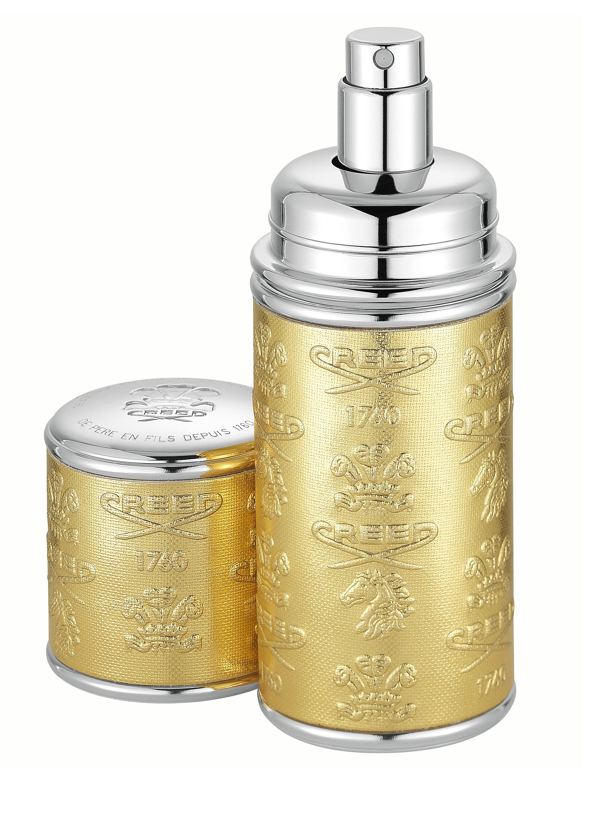 Creed Gold with Silver Trim Leather Deluxe Atomizer