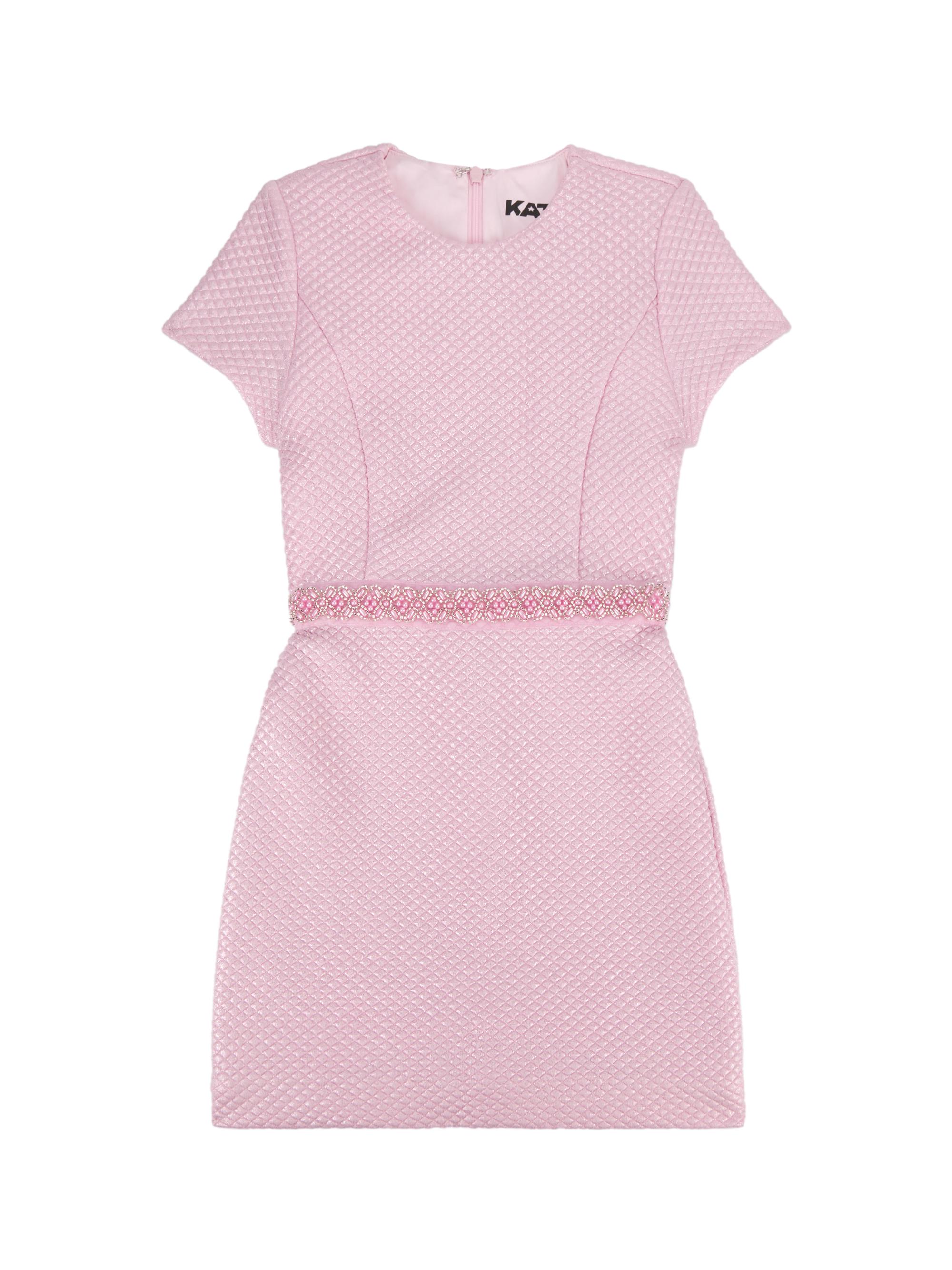 KatieJ NYC Girl's Sylvie Quilted Dress - Pink