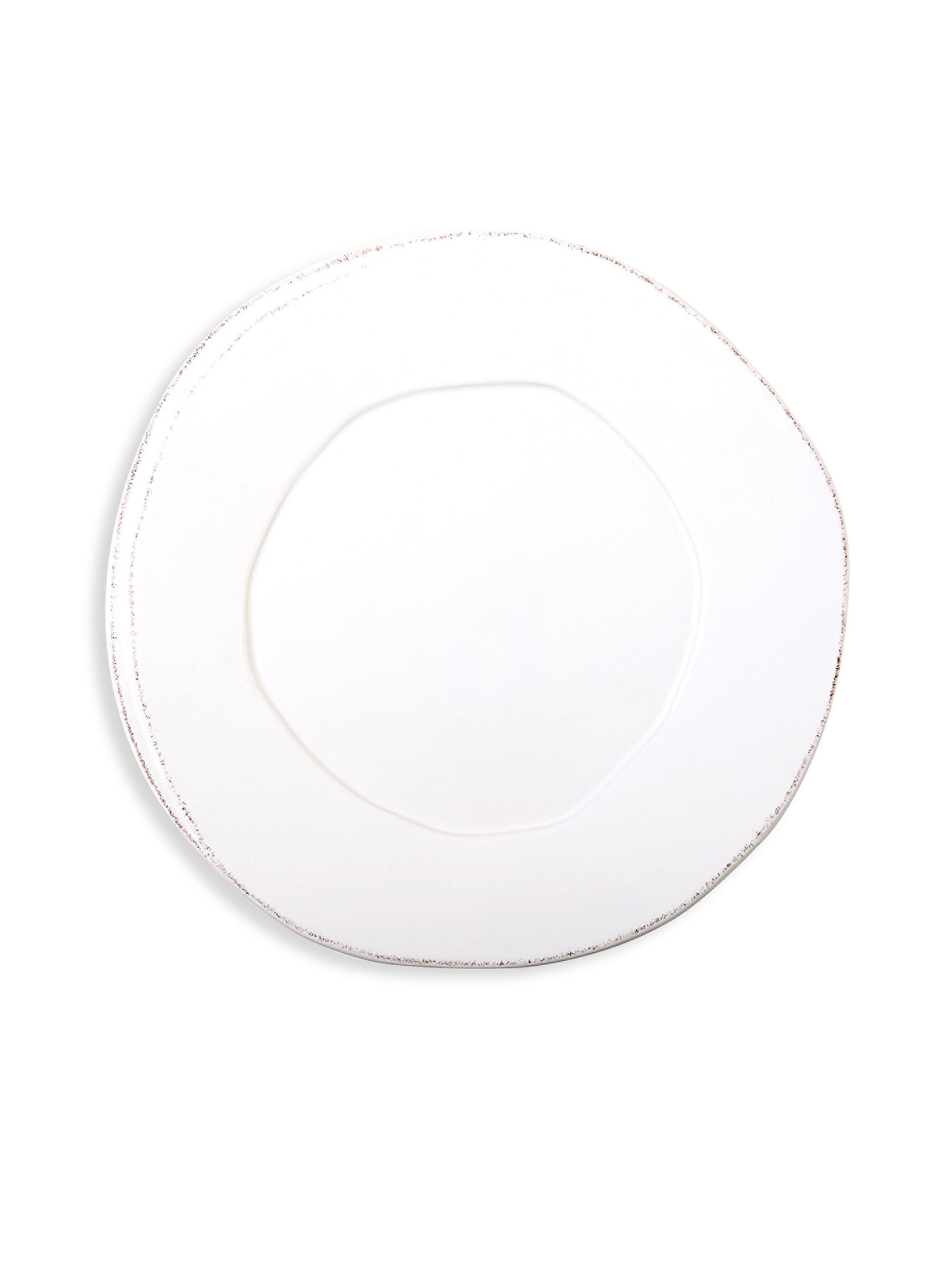 Vietri Lastra European Dinner Plate - White 0