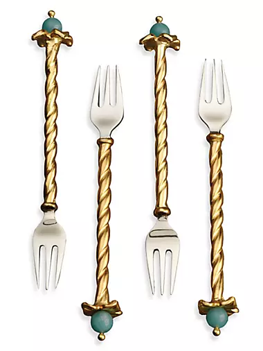 Venise 4-Piece 24K Goldplated Stainless Steel & Amazonite Set