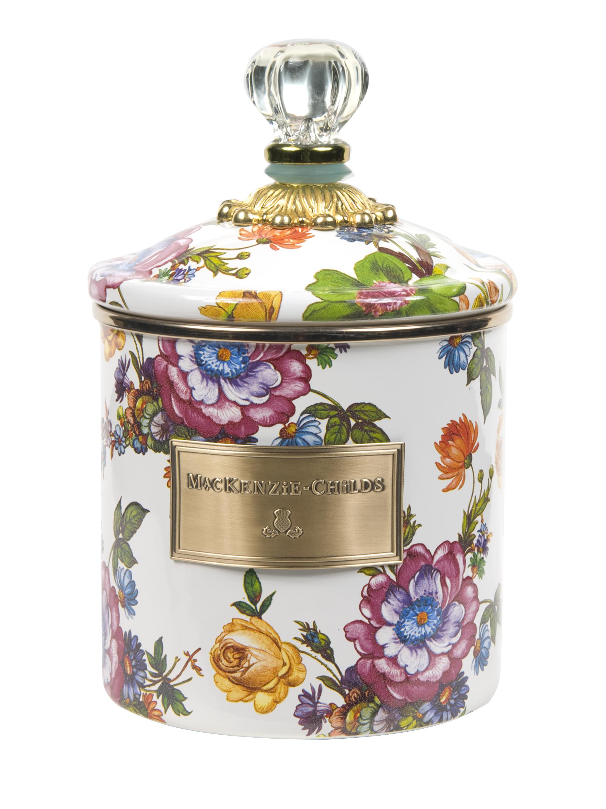 MacKenzie-Childs Flower Market Canister - White