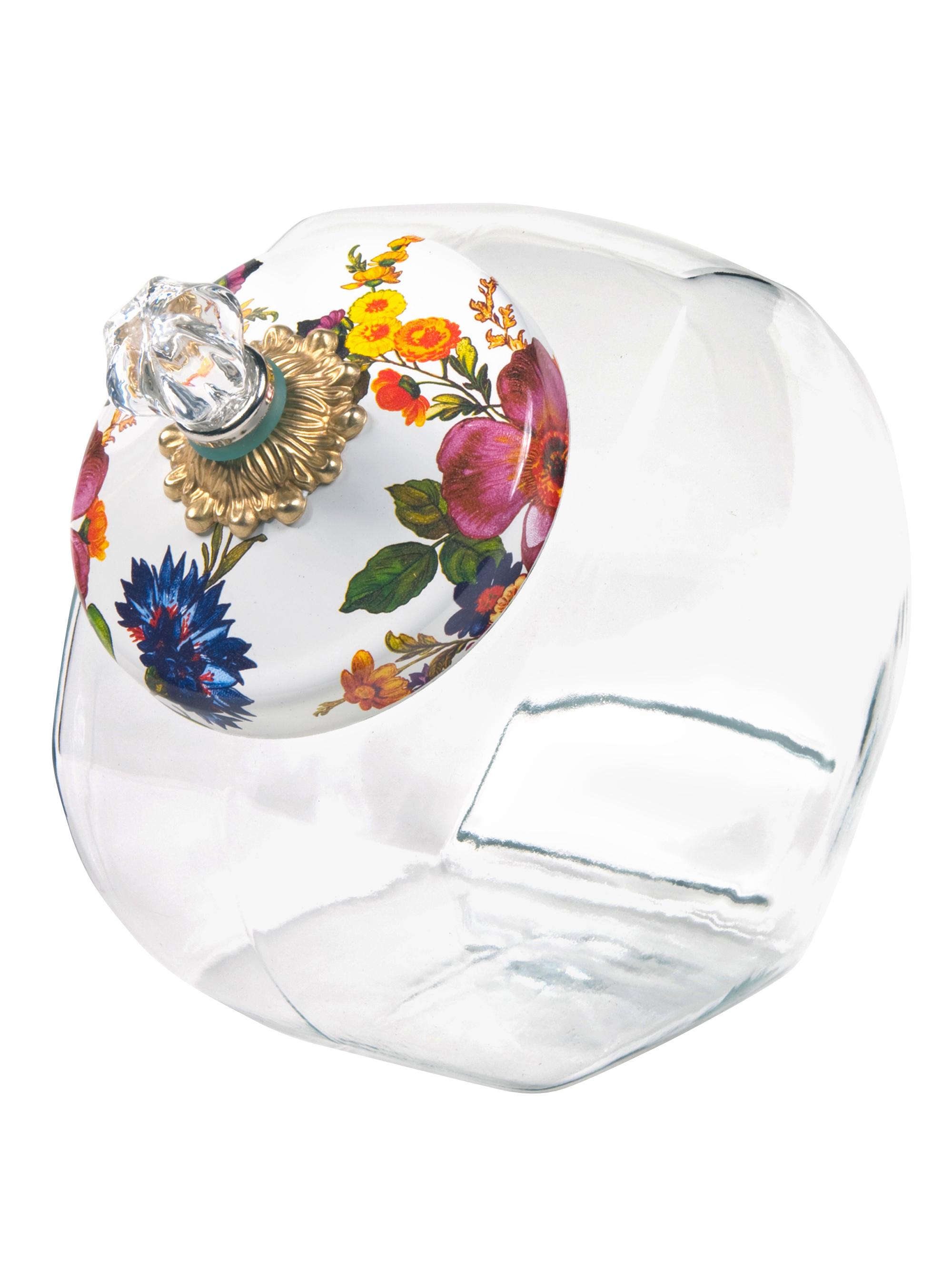 MacKenzie-Childs Flower Market Cookie Jar - White