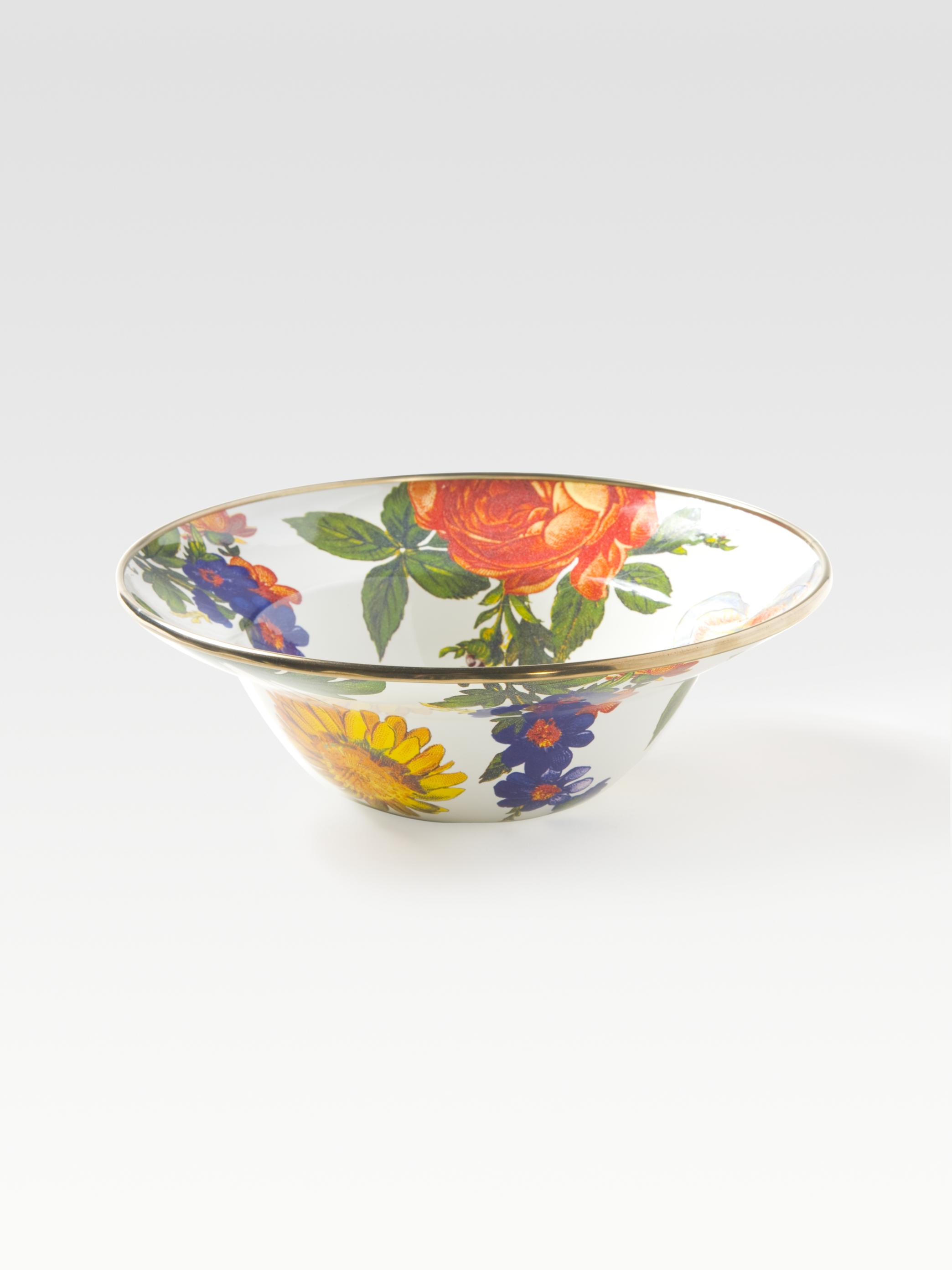 MacKenzie-Childs Flower Market Breakfast Bowl - White