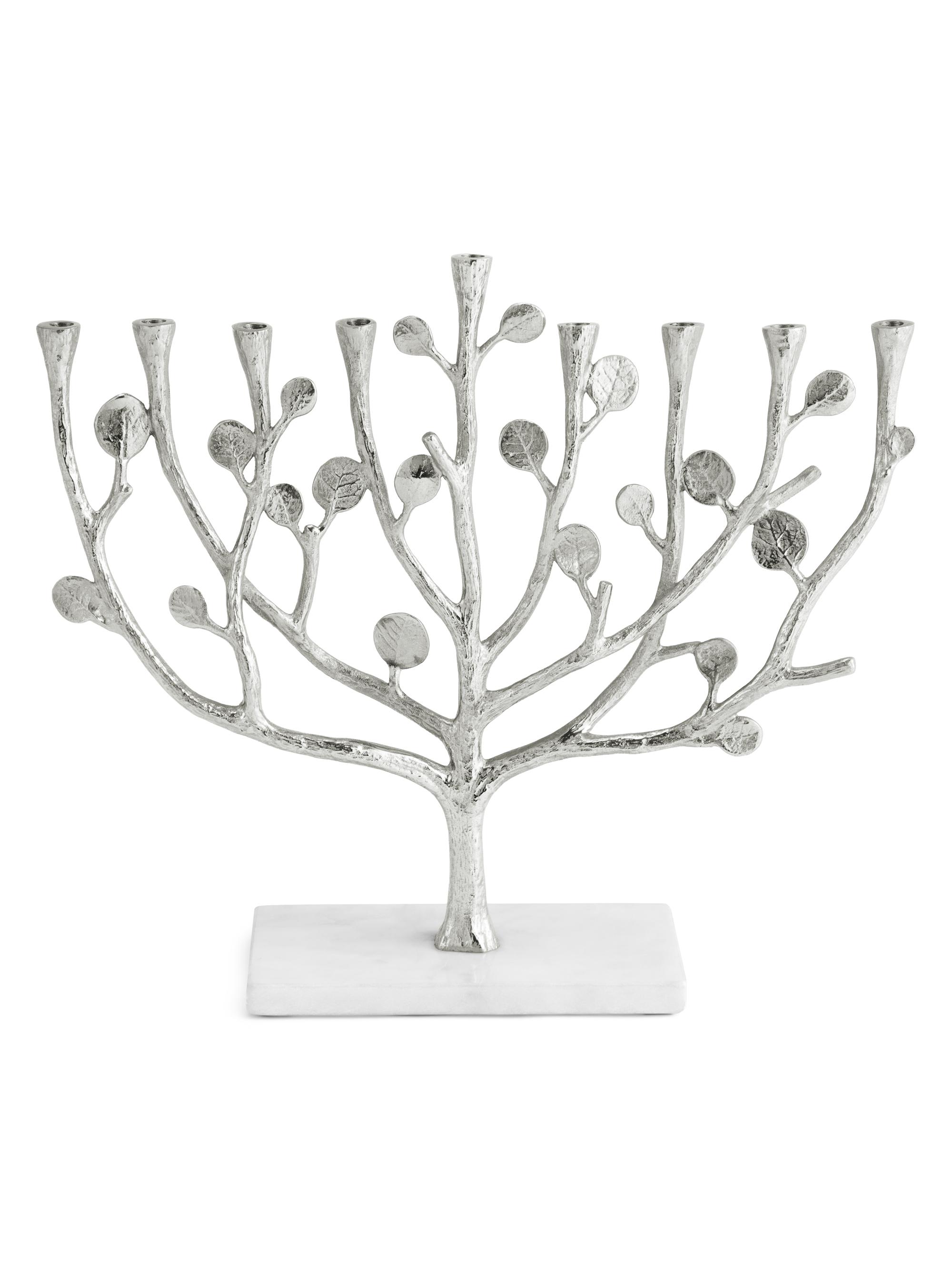 Michael Aram Botanical Leaf Menorah - Silver