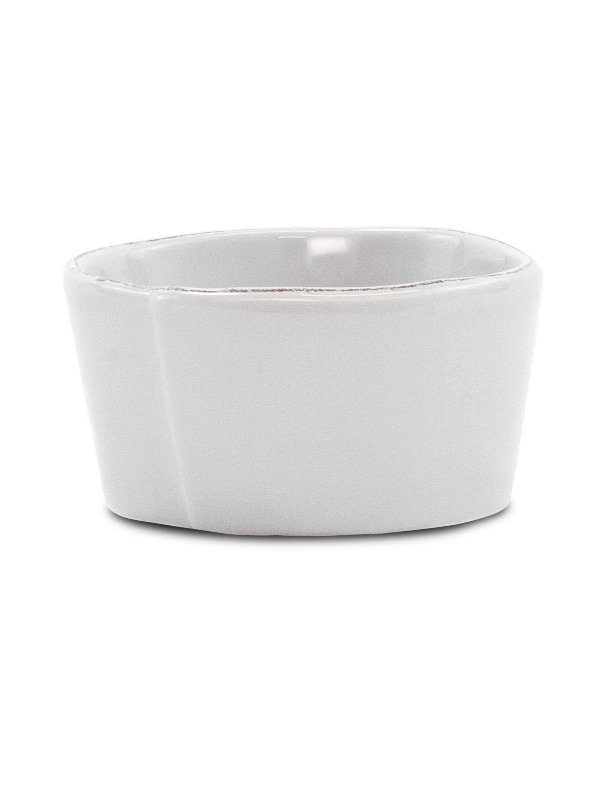 Vietri Lastra Condiment Bowl - Light Gray