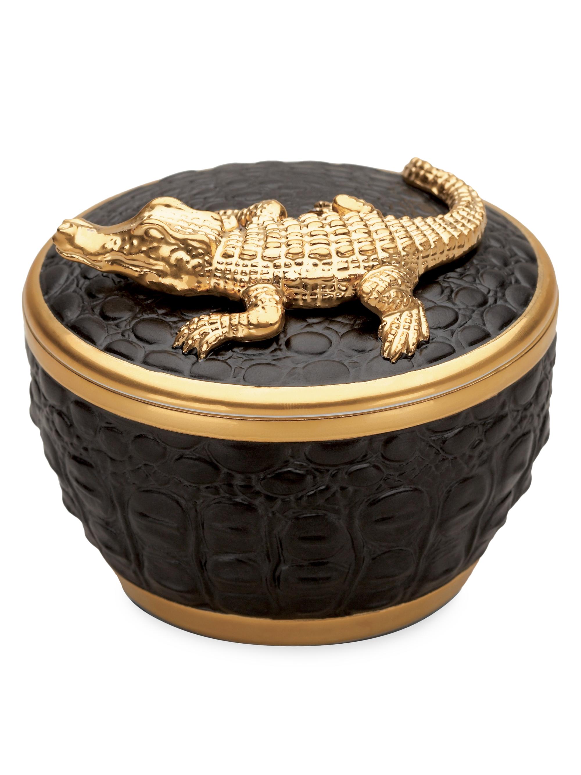 L'Objet Gold Crocodile Pink Champagne Scented Candle
