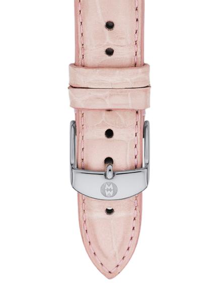 Michele Women's Alligator Watch Strap/18MM - Rose Dust
