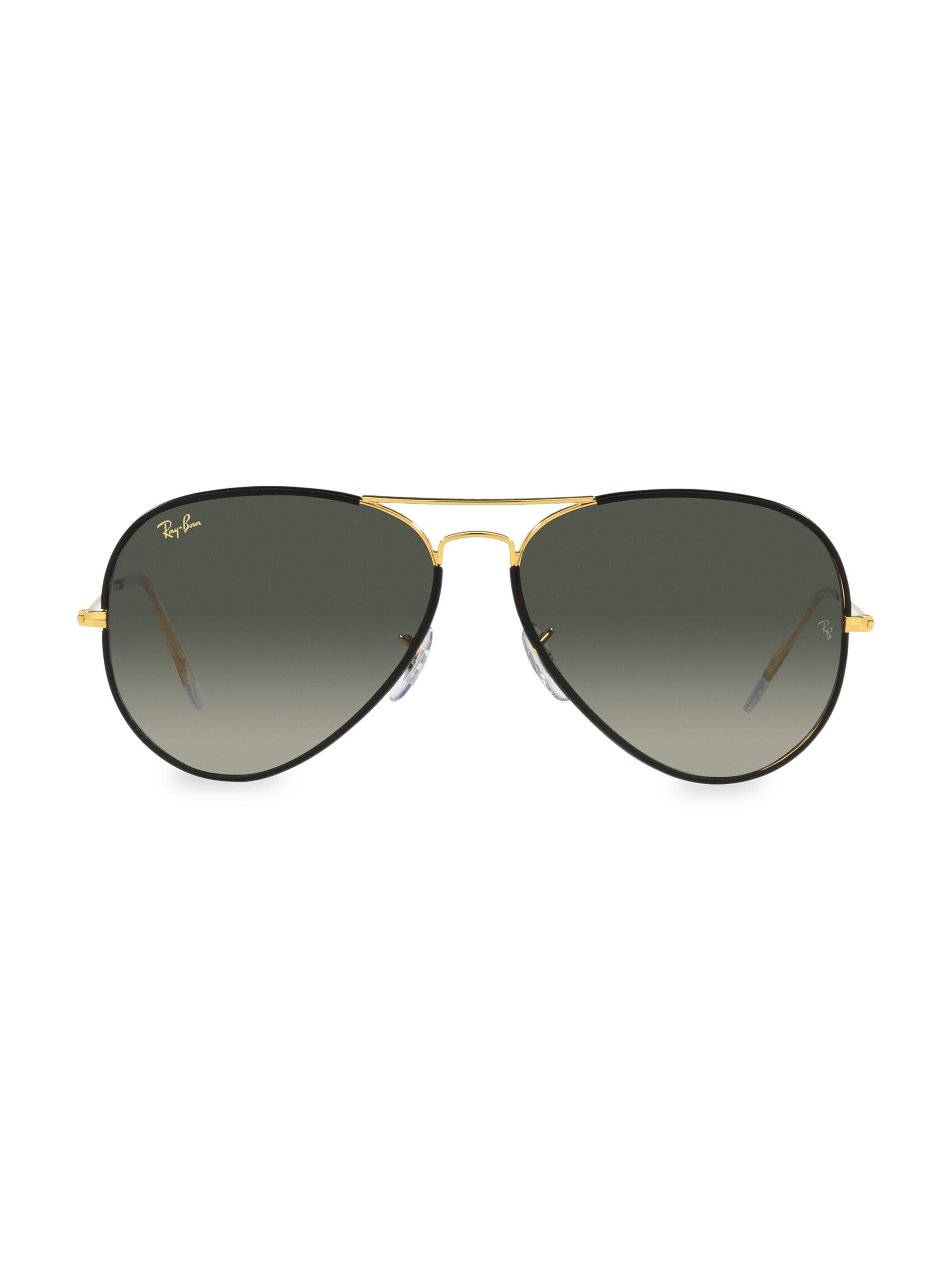 Ray-Ban Women's RB3025 58MM Aviator Sunglasses - Black Gold