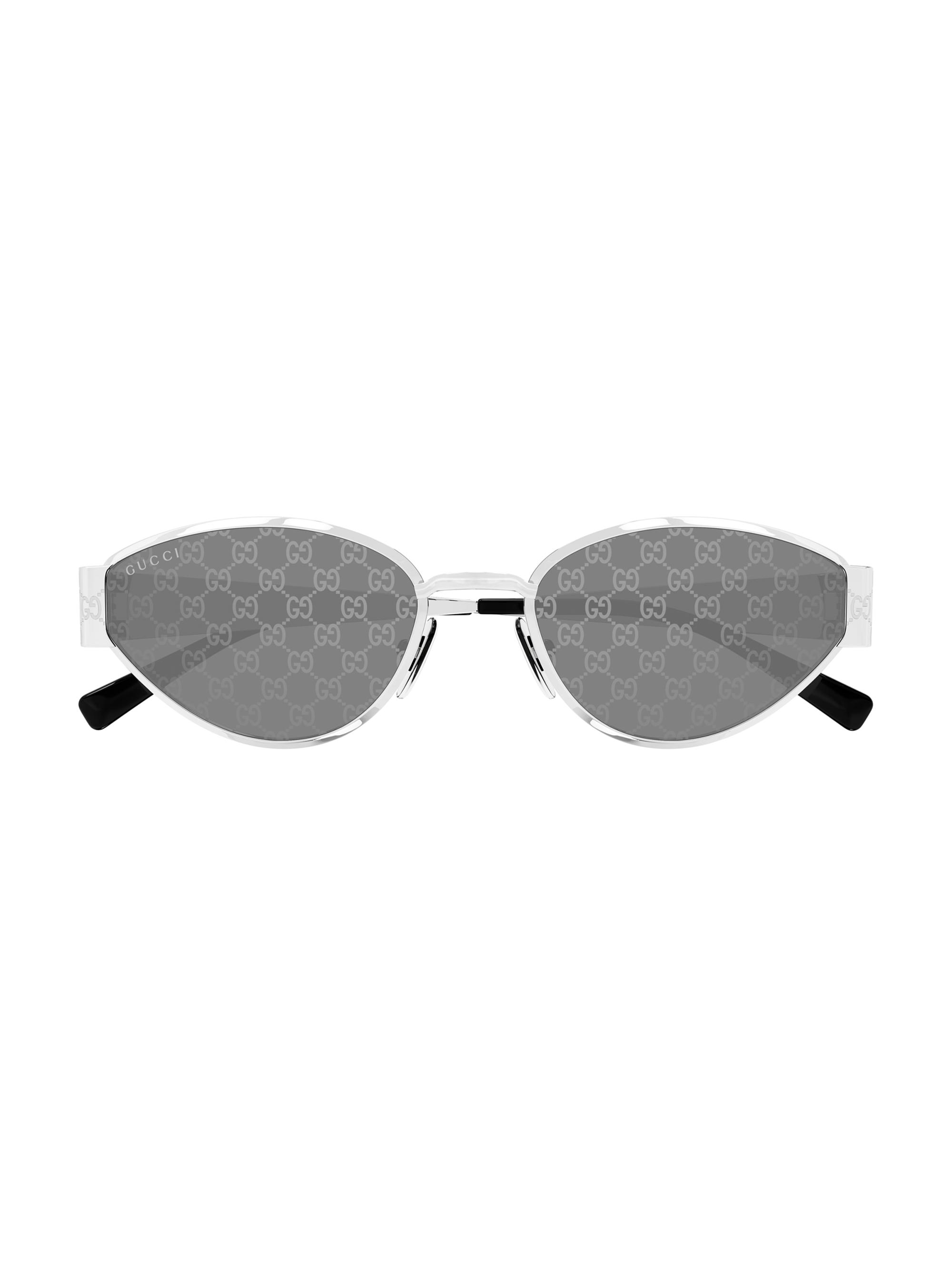 Gucci GG Logo Print 55MM Geometric Metal Sunglasses | Saks