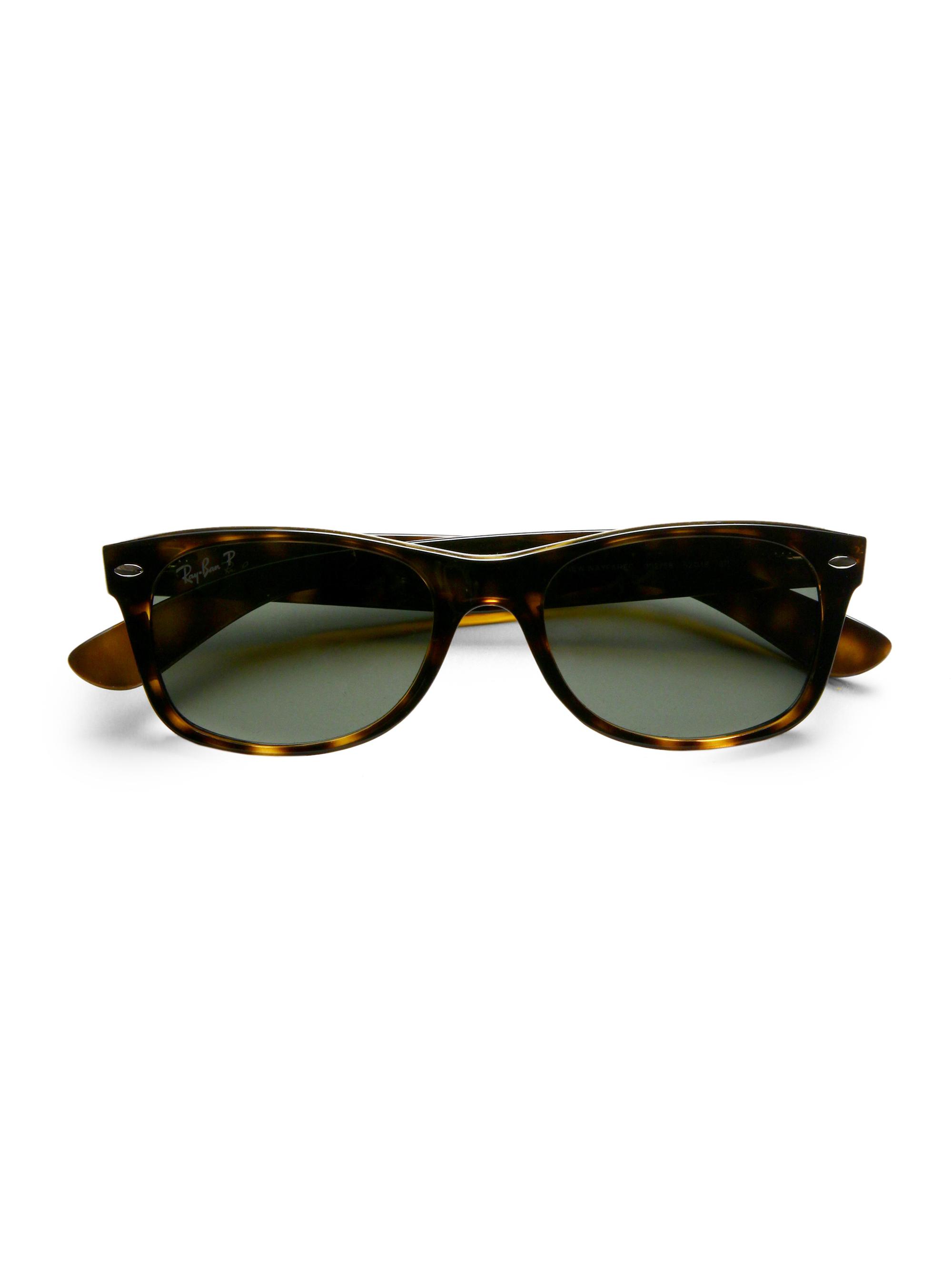 Ray-Ban Women's RB2132 New Wayfarer Polarized Sunglasses - Tortoise
