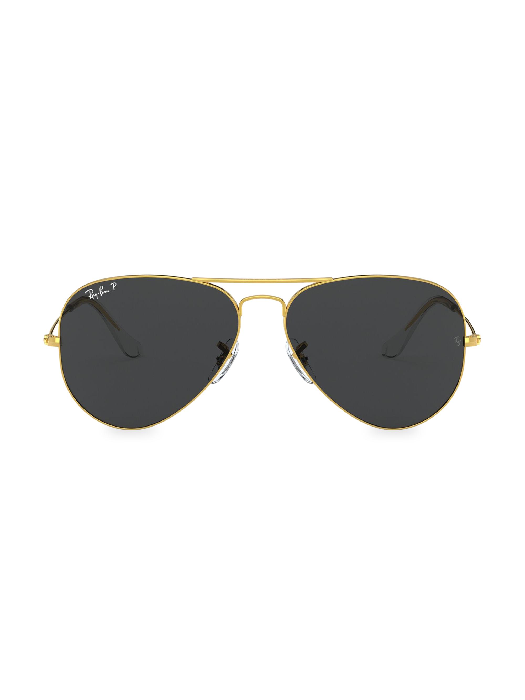 Ray-Ban Women's RB3025 55MM Aviator Sunglasses - Black Gold
