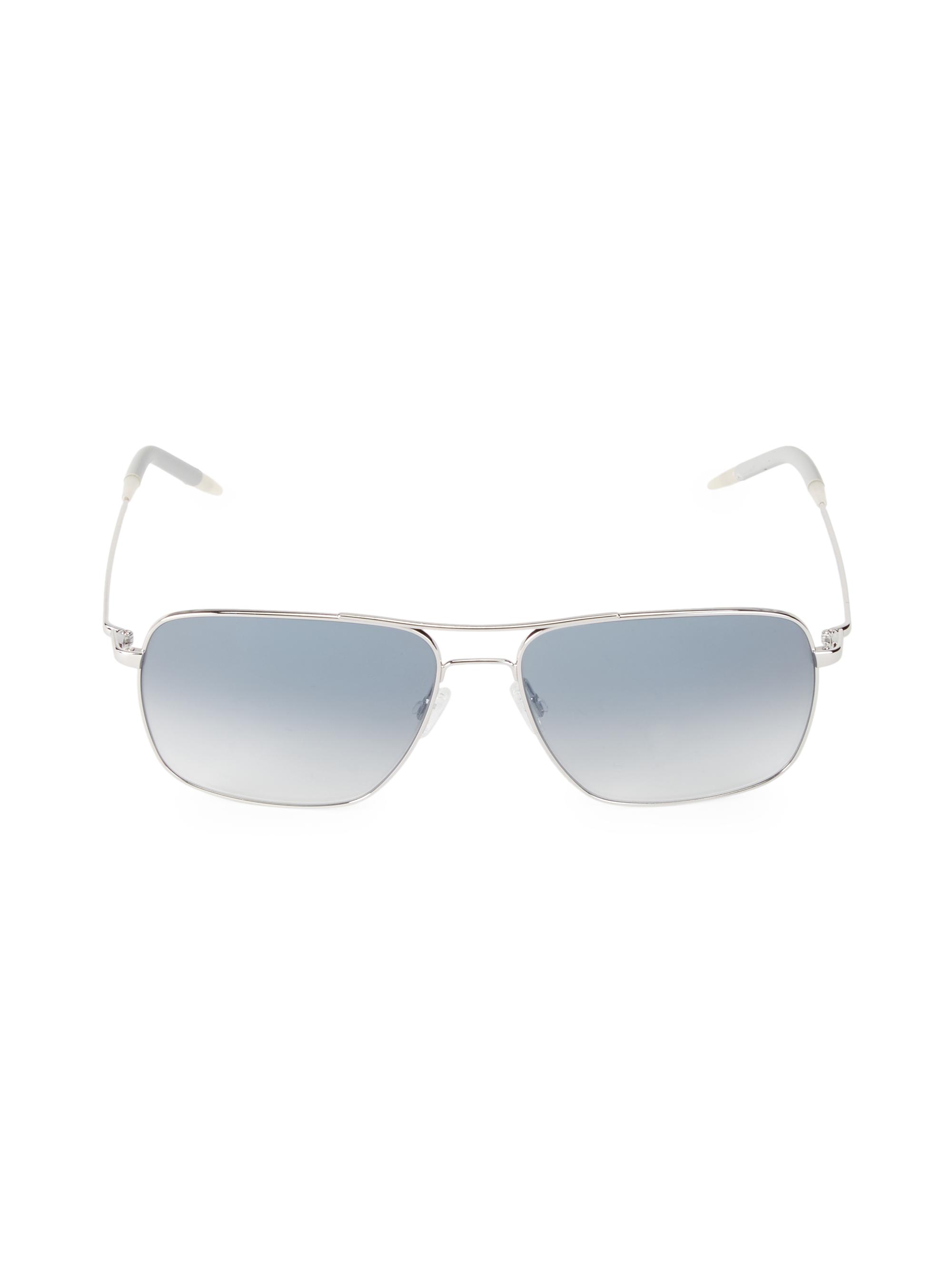 Oliver Peoples Clifton 58MM Aviator Sunglasses - Silver