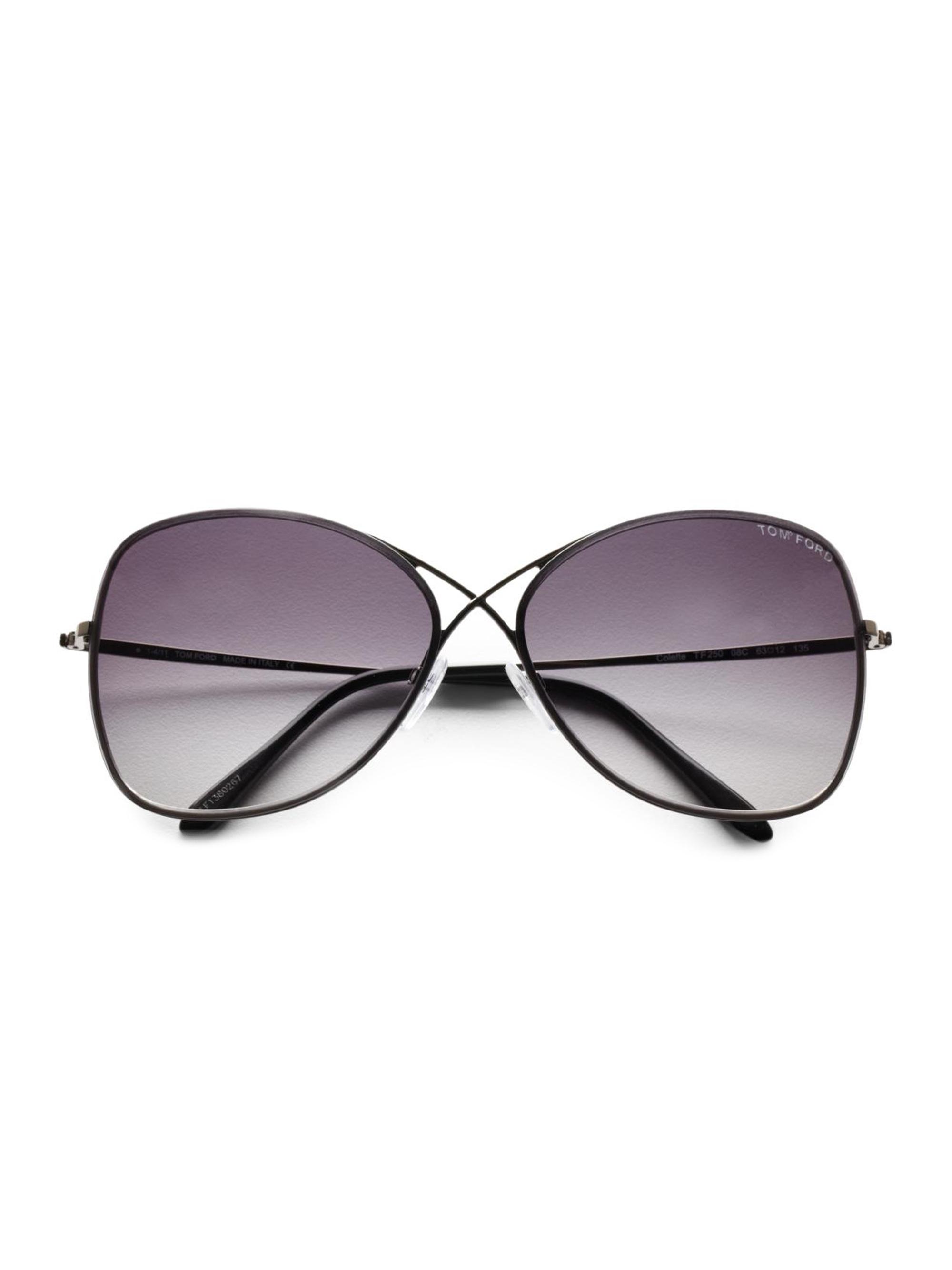 TOM FORD Women's Colette 63MM Rimless Aviator Sunglasses - Charcoal