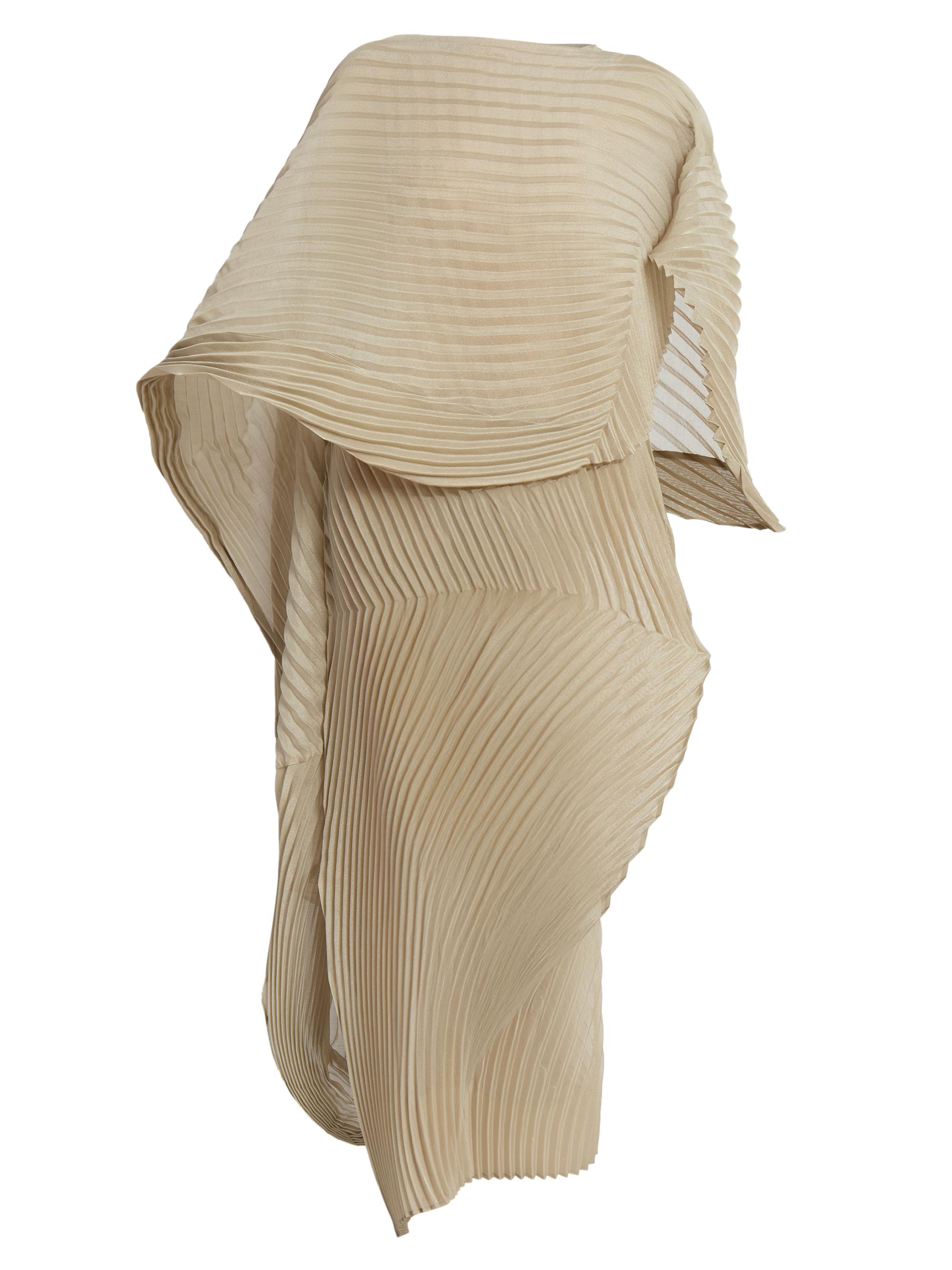 Issey Miyake Women's Wander Asymmetric Cape Maxi Dress - Kudzu Khaki