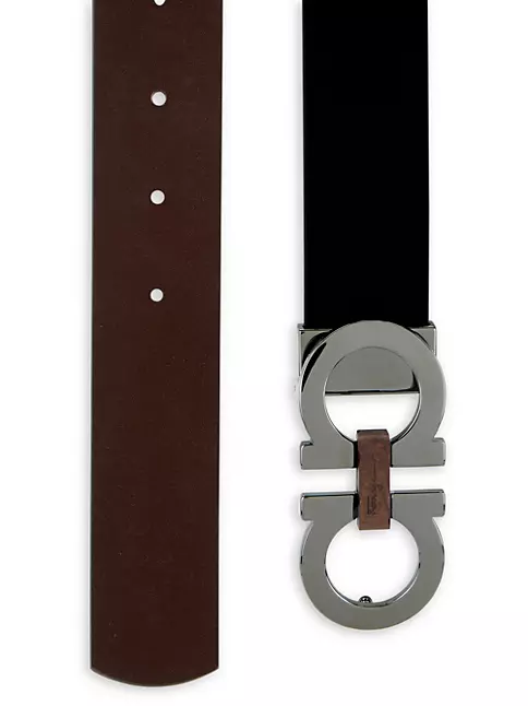 Reversible and adjustable Gancini belt - Belts - Leather Accessories - Men  - Salvatore Ferragamo CA
