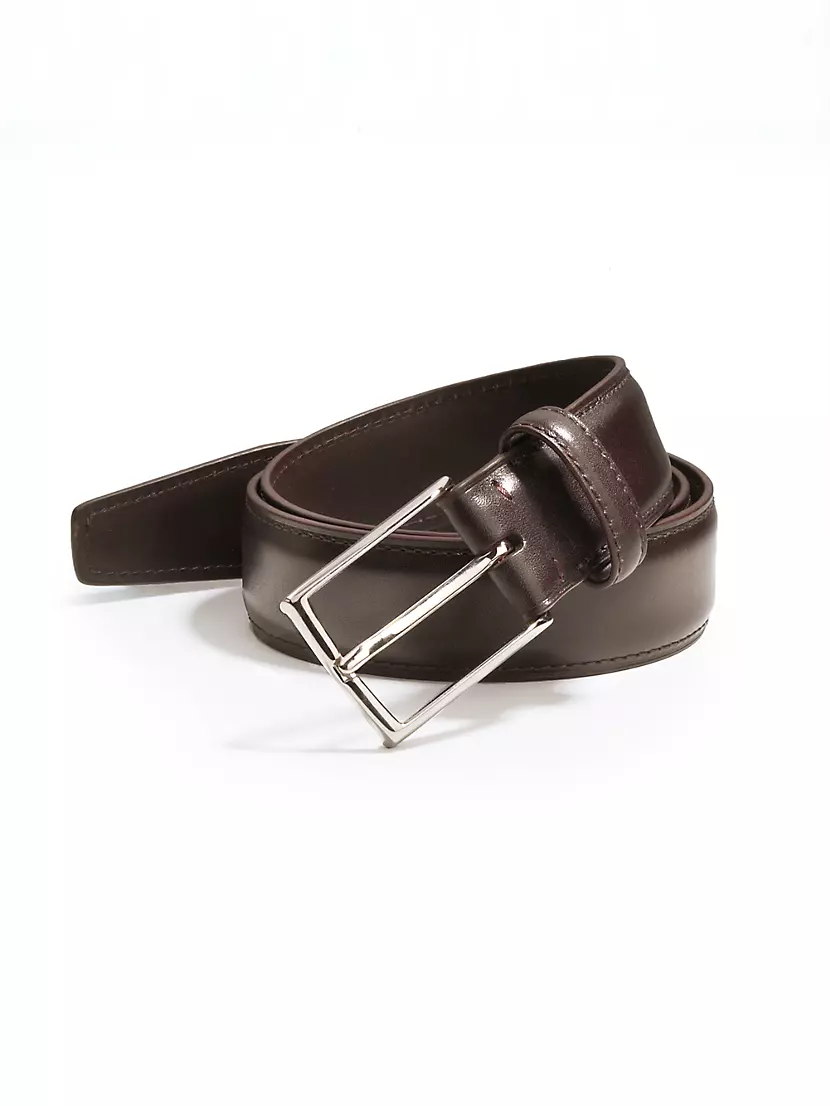 Smooth Calfskin Leather 1 1/4 Belt - Tapered