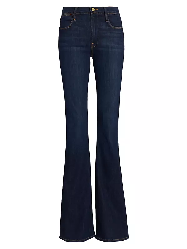 Shop Frame Le High High-Rise Stretch Flare Jeans