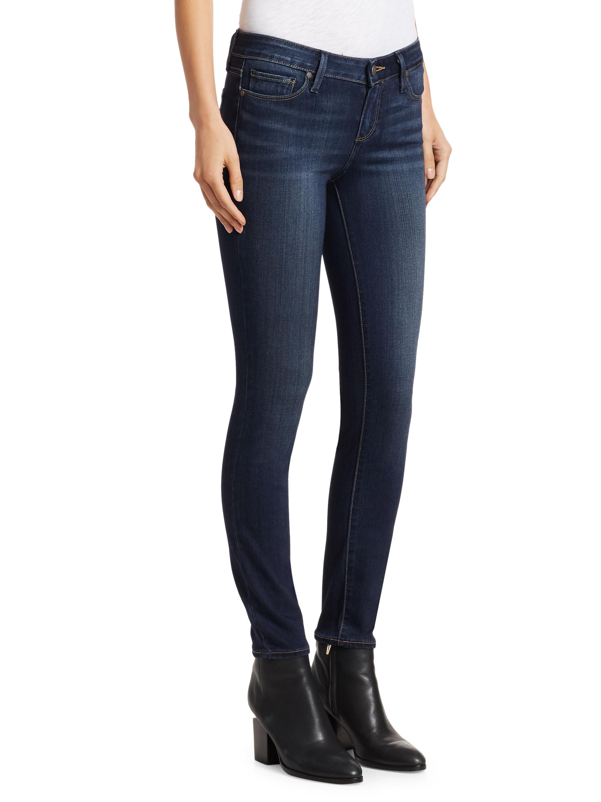 Paige Verdugo Transcend Mid-Rise Ankle Skinny Jeans | Saks Fifth 