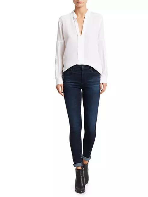 Shop AG Jeans Farah High-Rise Stretch Skinny Ankle Jeans | Saks Fifth Avenue