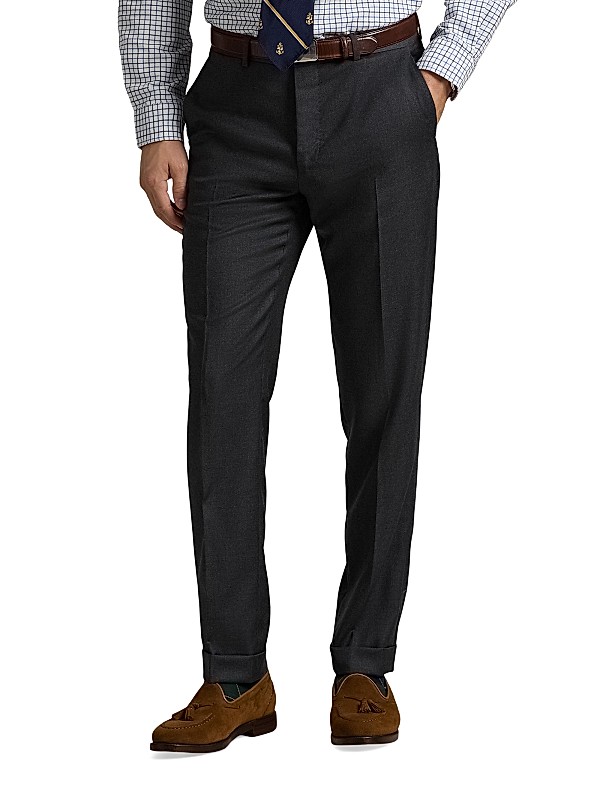Shop Polo Ralph Lauren Wool Twill Slim-Fit Trousers | Saks Shop Polo Ralph Lauren Wool Twill Slim-Fit Trousers | Saks