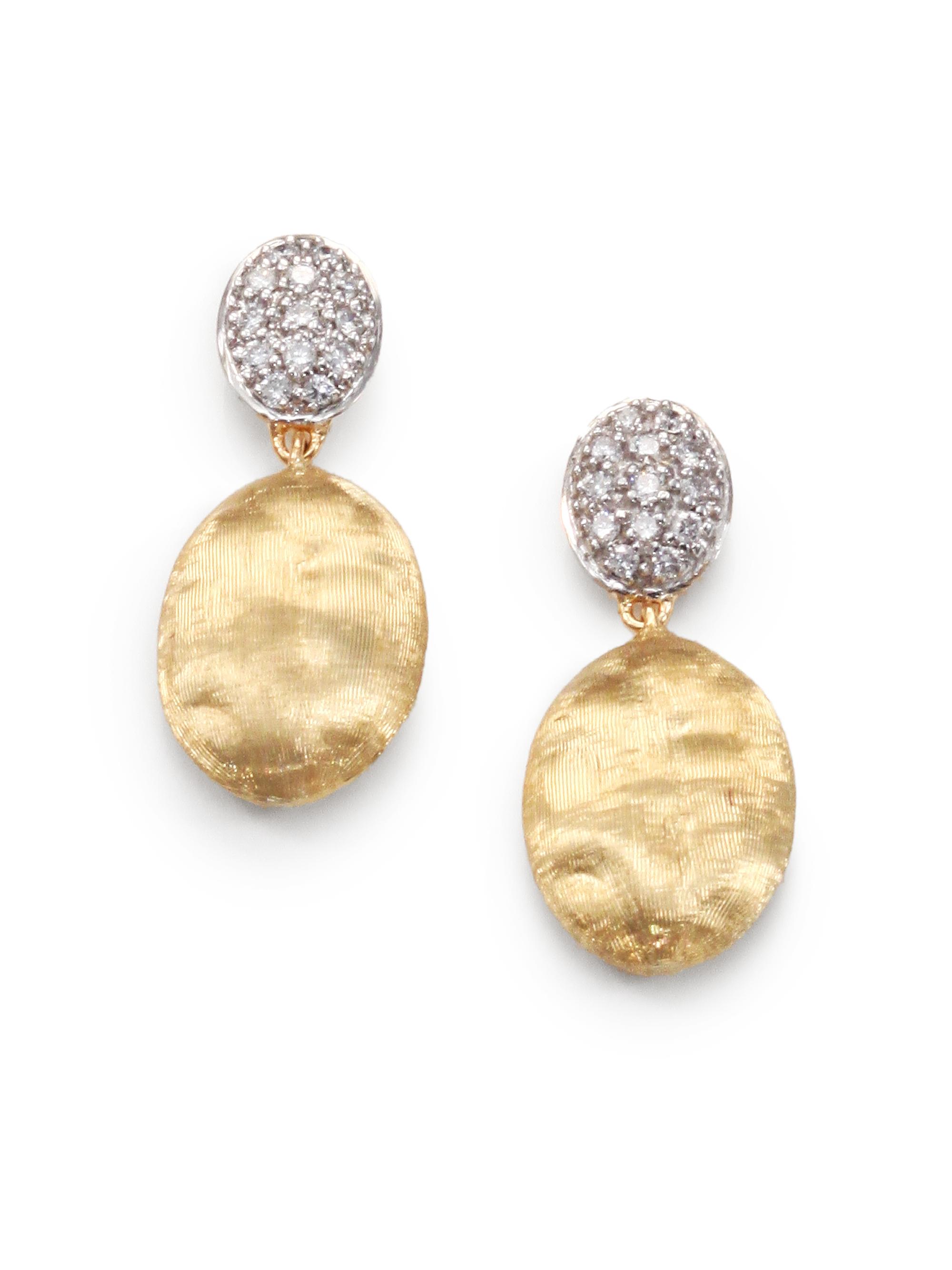 Marco Bicego Women's Siviglia Diamond, 18K Yellow & White Gold Drop Earrings - Gold White Gold