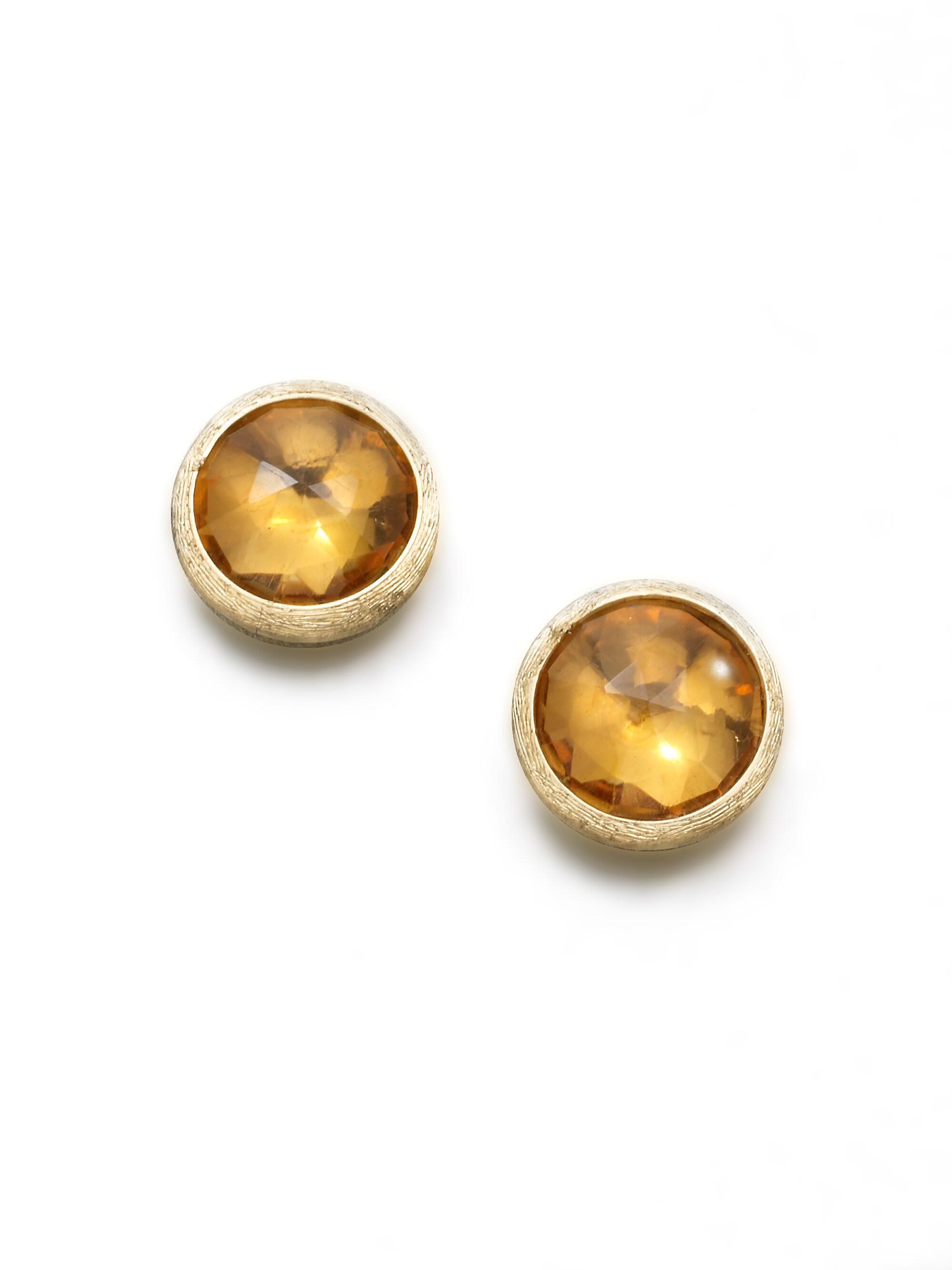 Marco Bicego Women's Jaipur Citrine & 18K Yellow Gold Stud Earrings - Gold Citrine
