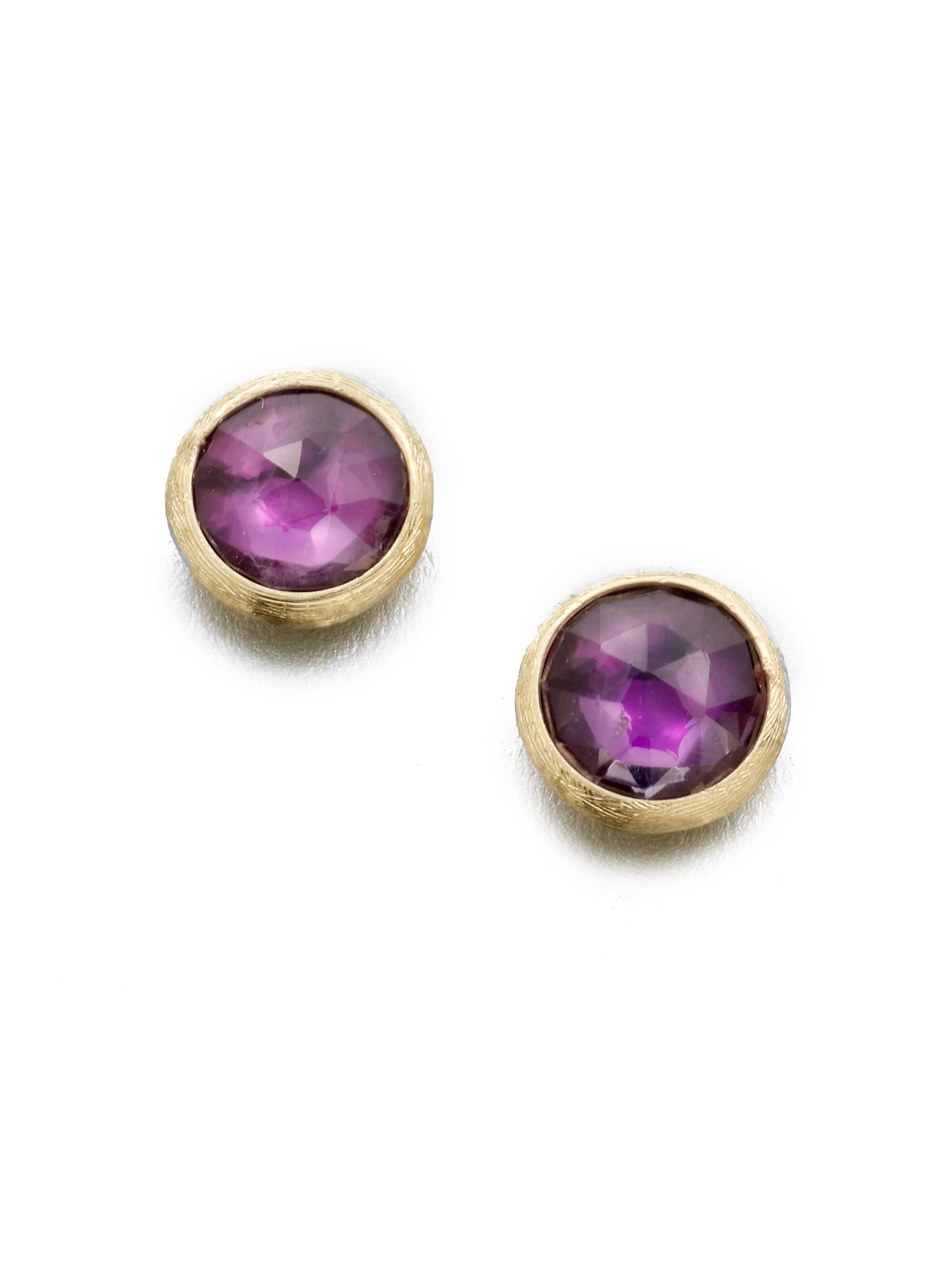 Marco Bicego Women's Jaipur Amethyst & 18K Yellow Gold Stud Earrings - Gold Amethyst