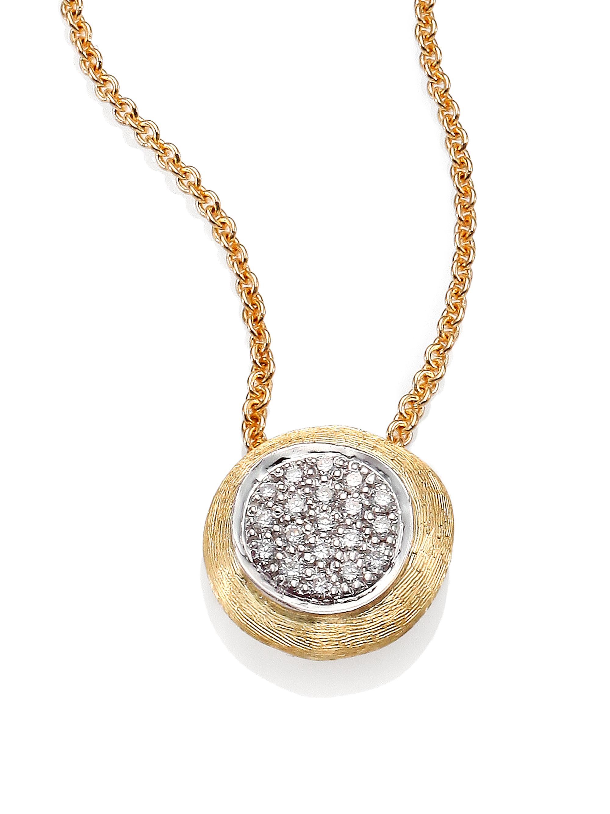 Marco Bicego Women's Delicati Diamond, 18K Yellow & White Gold Pendant Necklace - Gold
