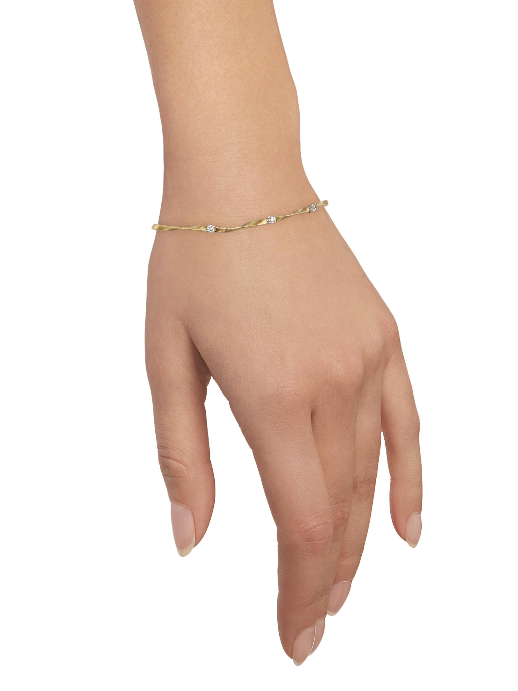 Marco Bicego Marrakech 18K Yellow Gold & Diamond Twisted Strand