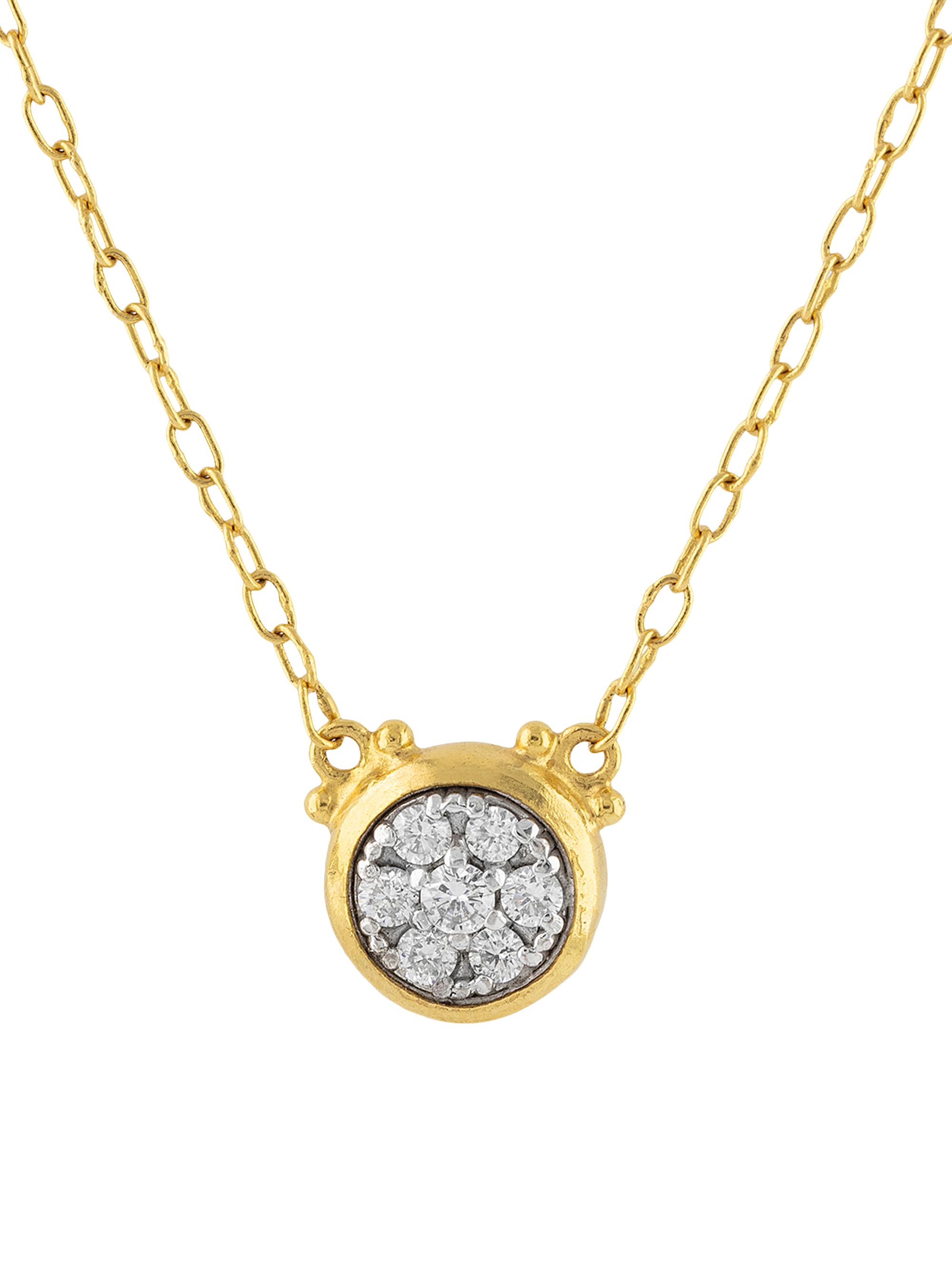 Gurhan Women's 18-24K Yellow Gold, Sterling Silver & Diamond Cluster Pendant Necklace - Yellow Gold